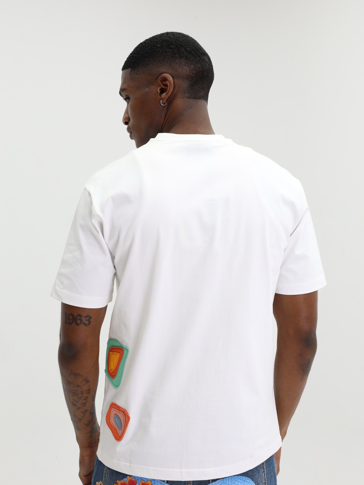 Capone T-Shirt Patches Logo White-Multi