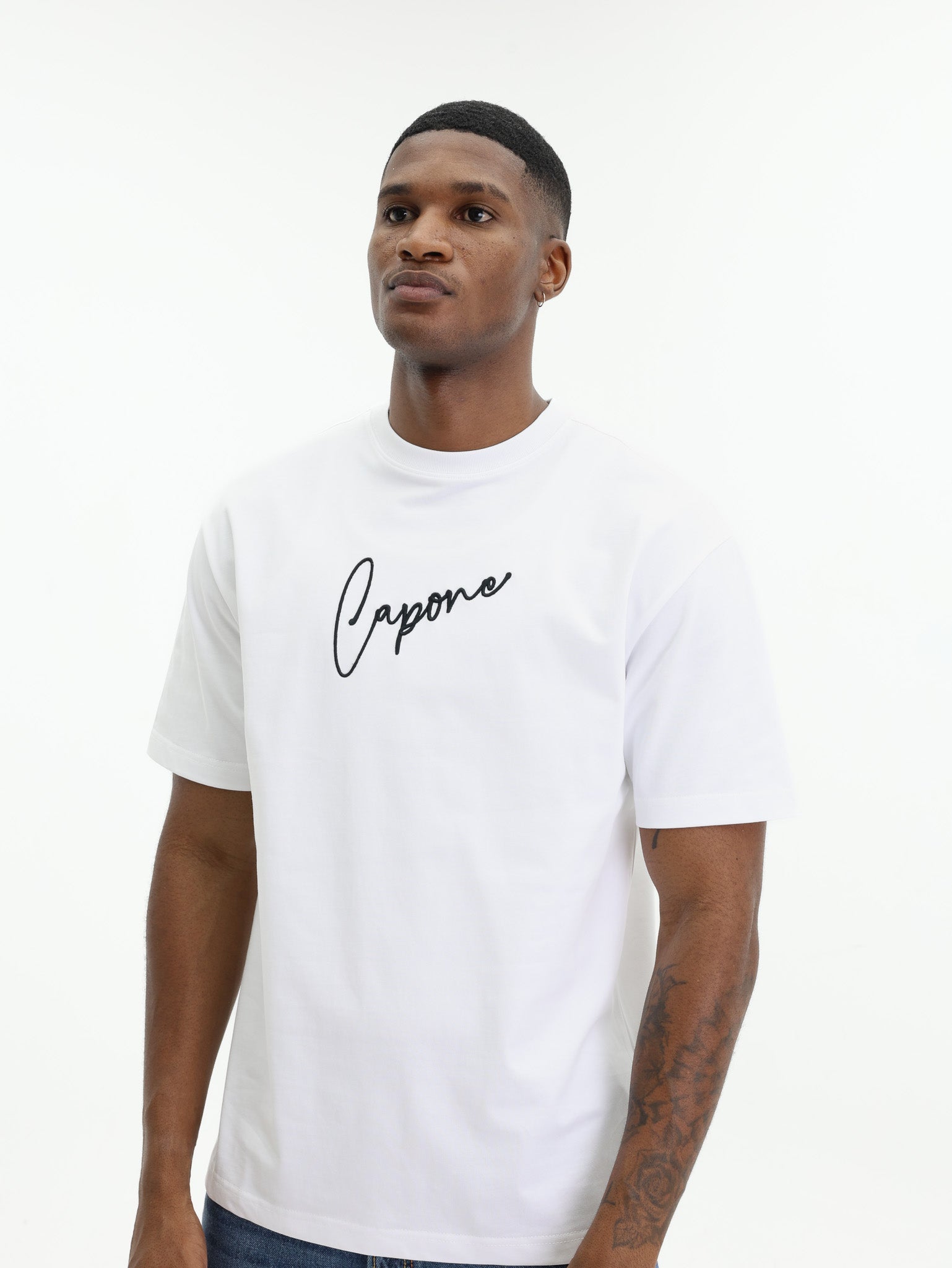 Capone T-Shirt Logo White-Black