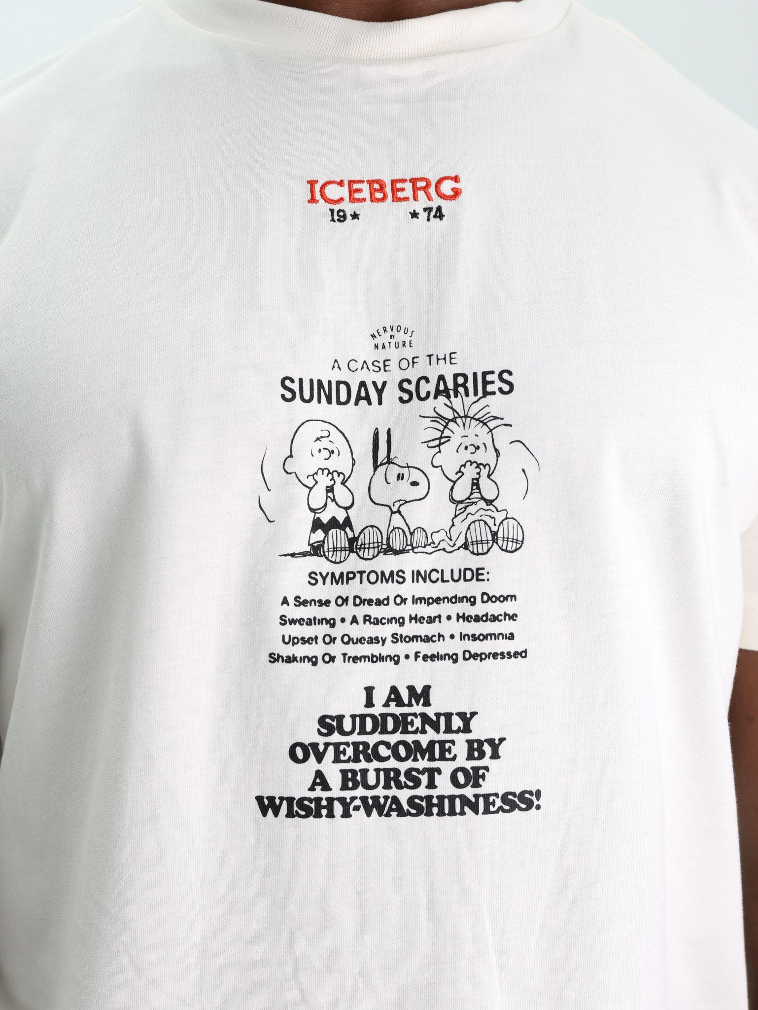 Iceberg T-Shirt Peanuts Embro Logo Vanilla