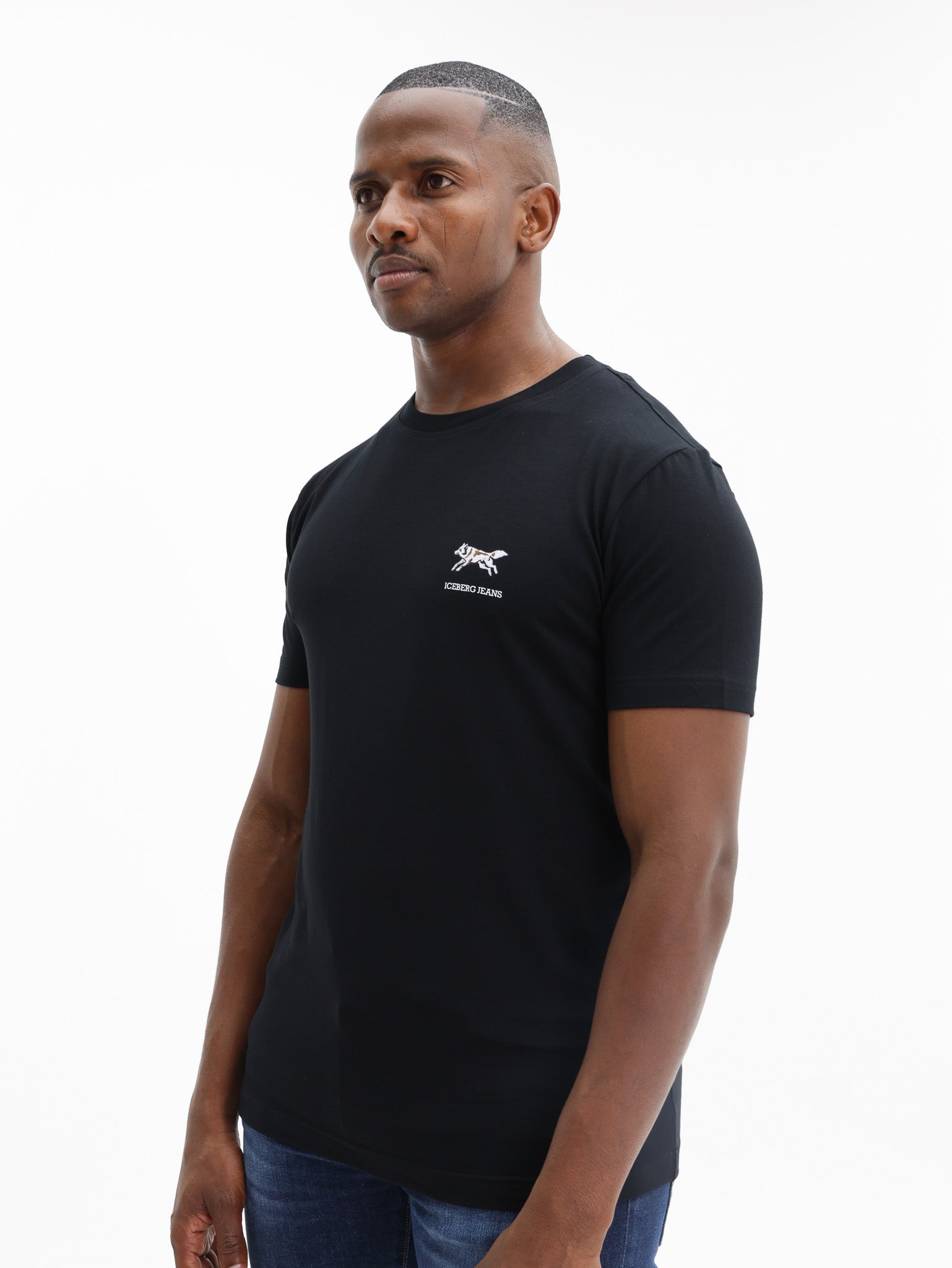 Iceberg T-Shirt Wolf Logo Black