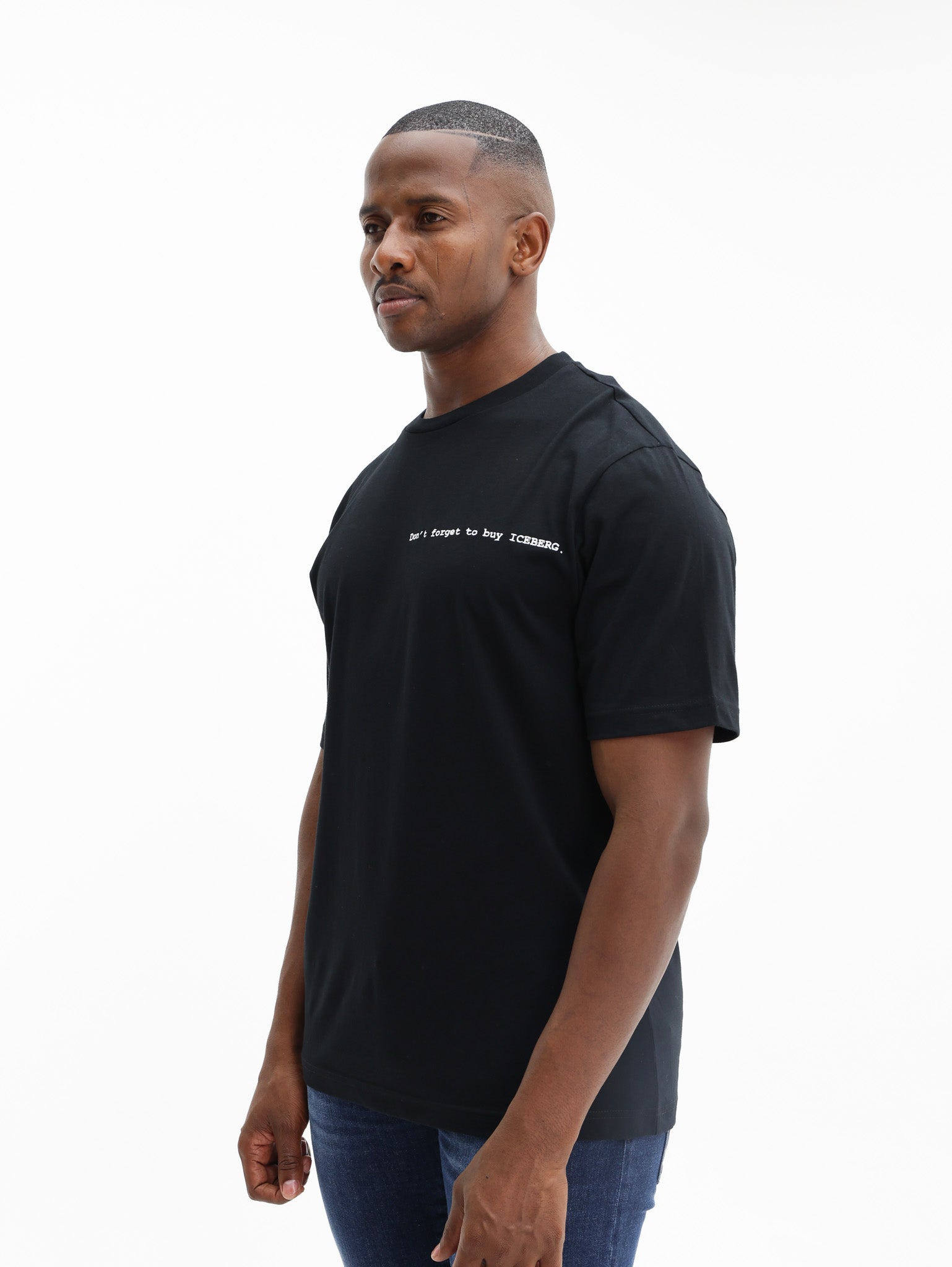 Iceberg T-Shirt Front Embroidery Black
