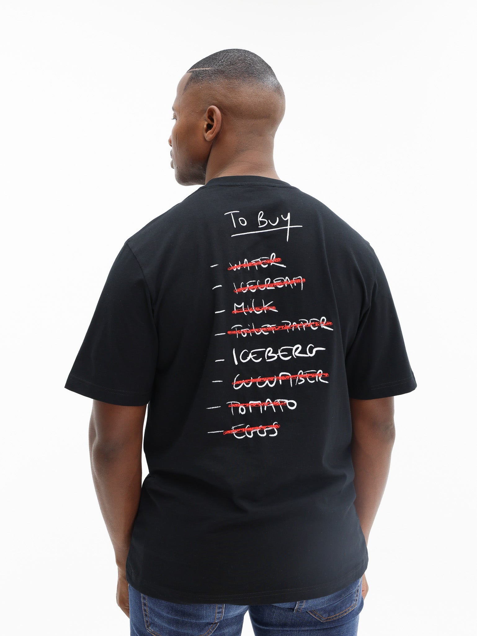 Iceberg T-Shirt Front Embroidery Black