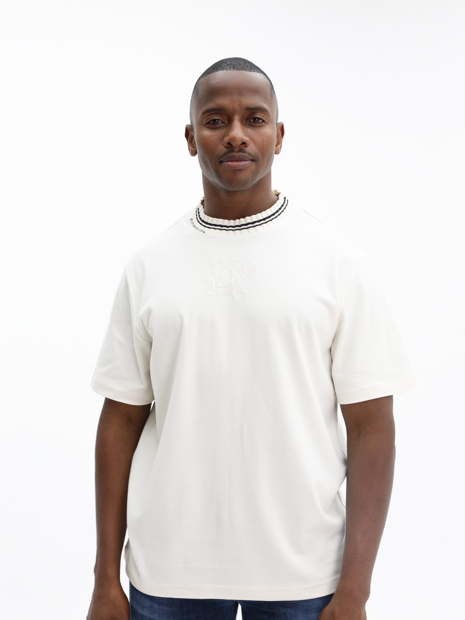 Iceberg T-Shirt Iconic Iceberg Logo Vanilla