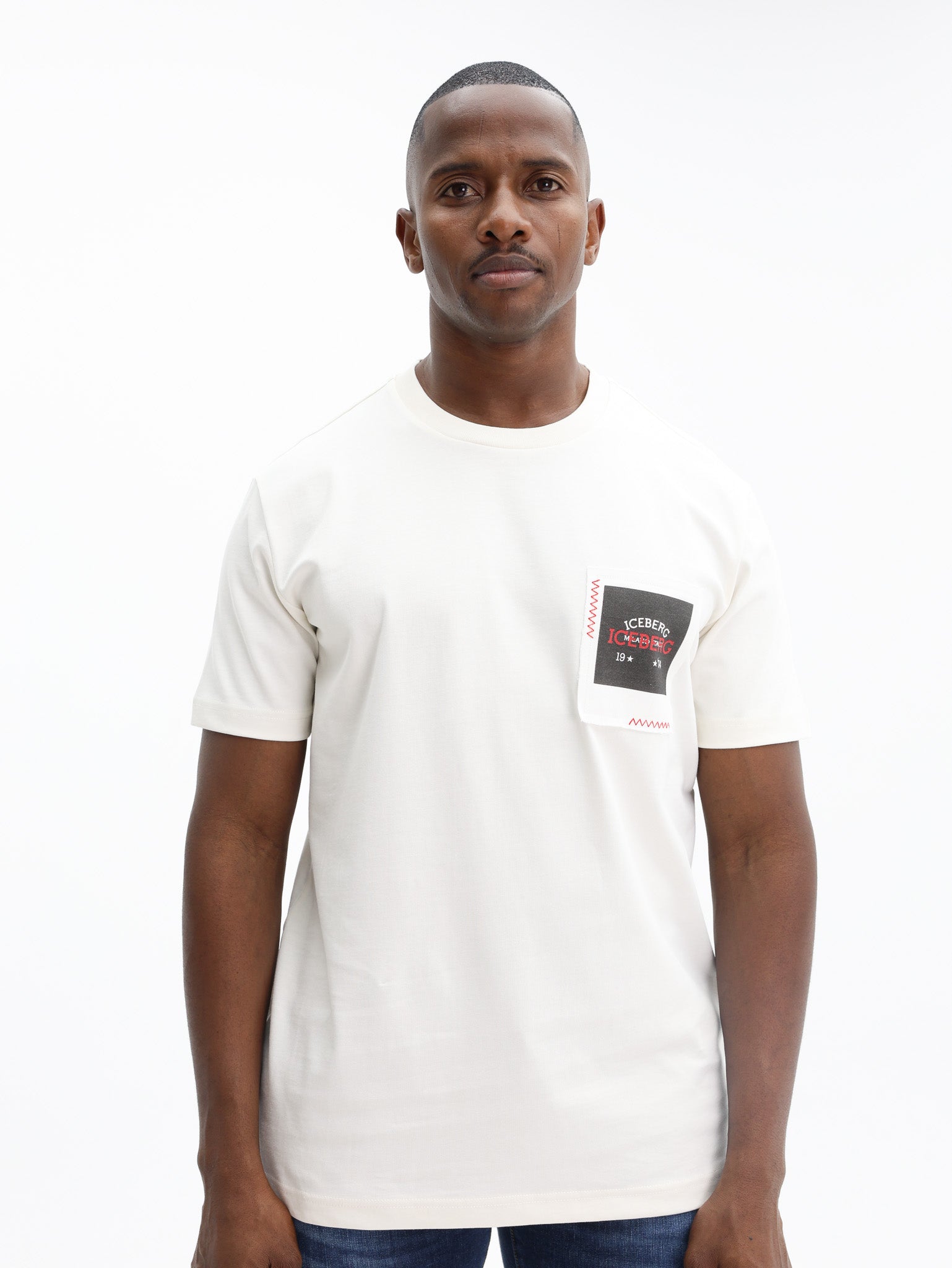 Iceberg T-Shirt Iceberg Patch Logo Vanilla