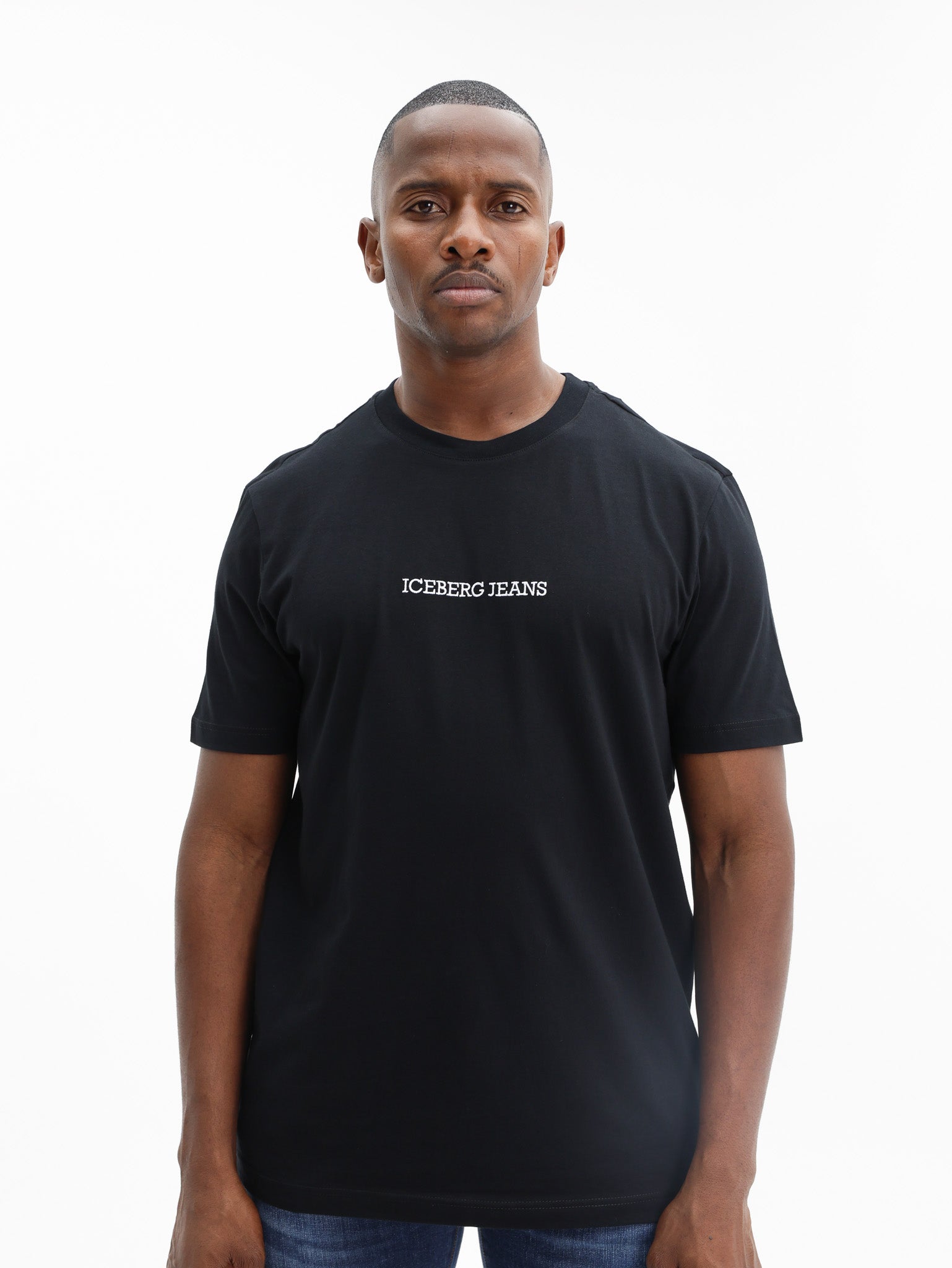 Iceberg T-Shirt Embro Logo Double Decker Back Print White