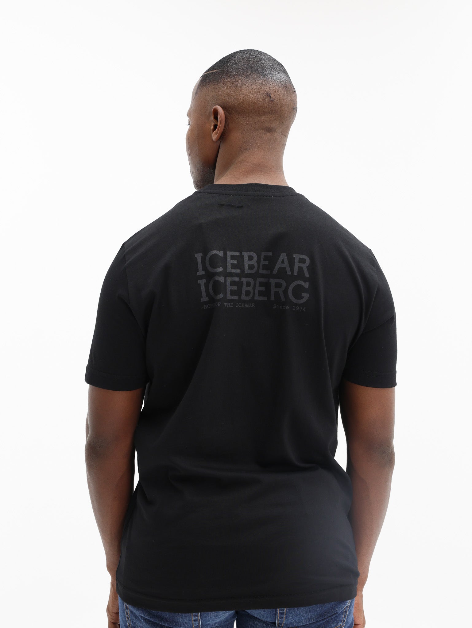 Iceberg T-Shirt Bear Patch Logo Black
