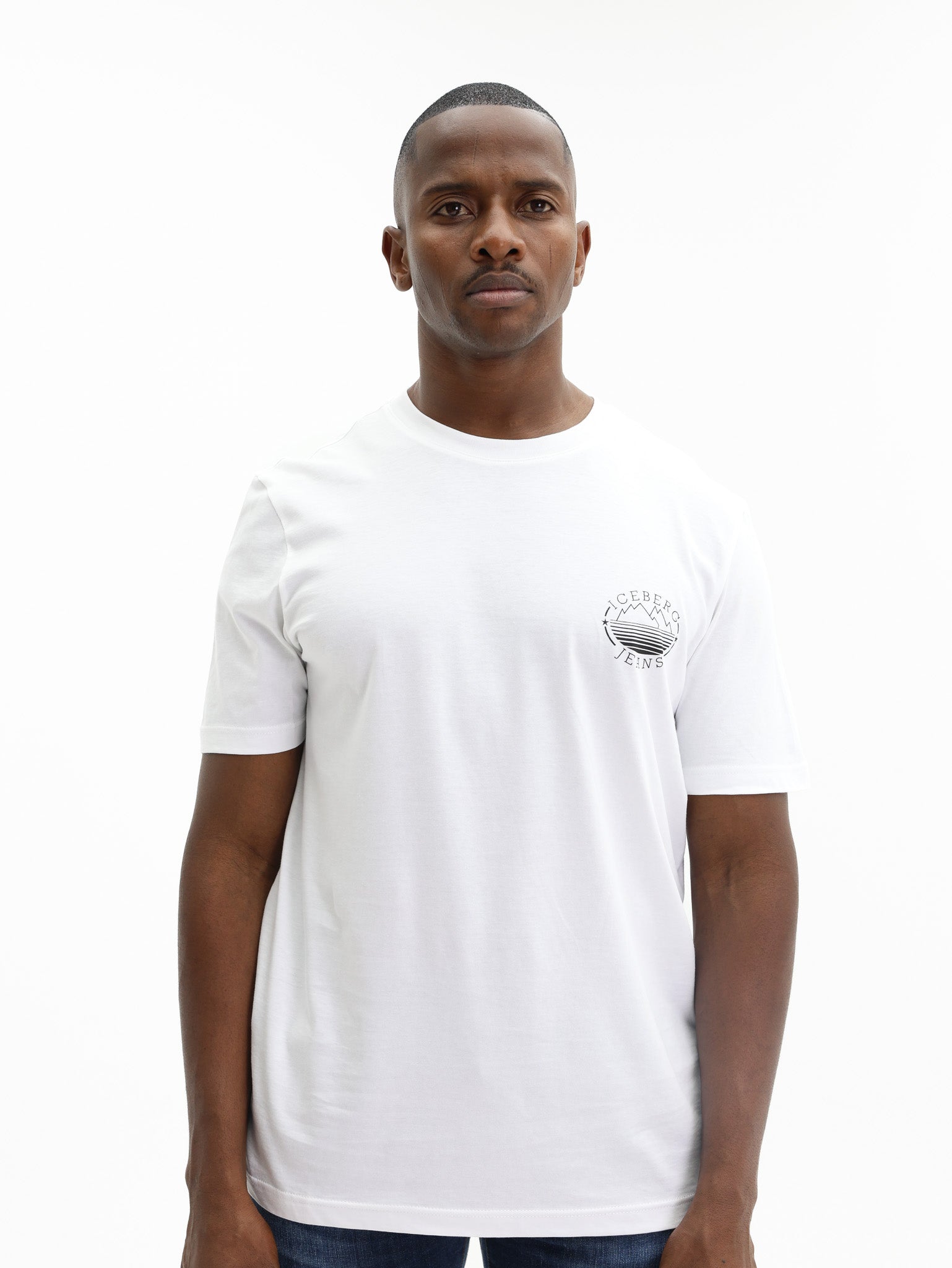 Iceberg T-Shirt Mountain Logo White