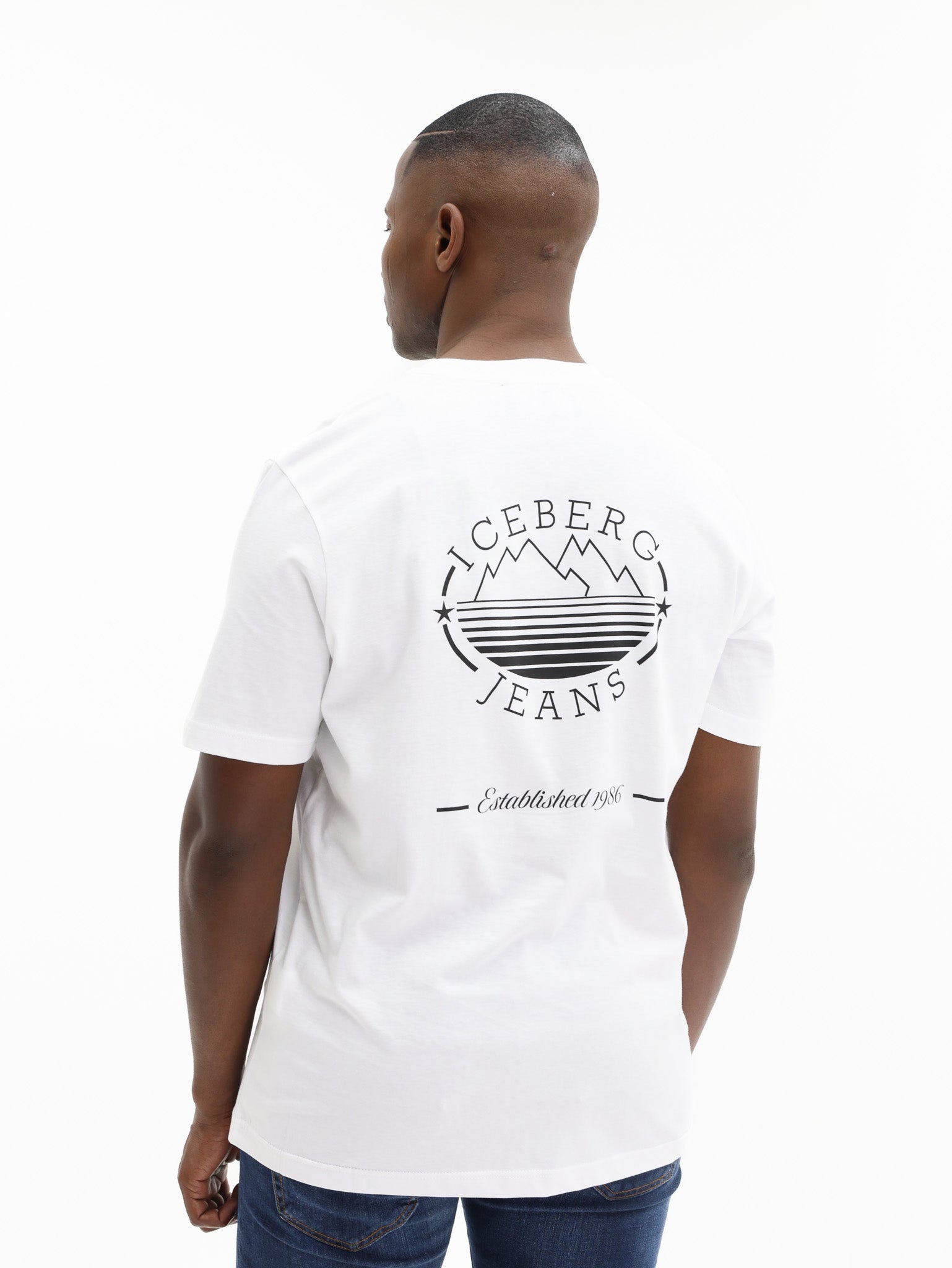 Iceberg T-Shirt Mountain Logo White