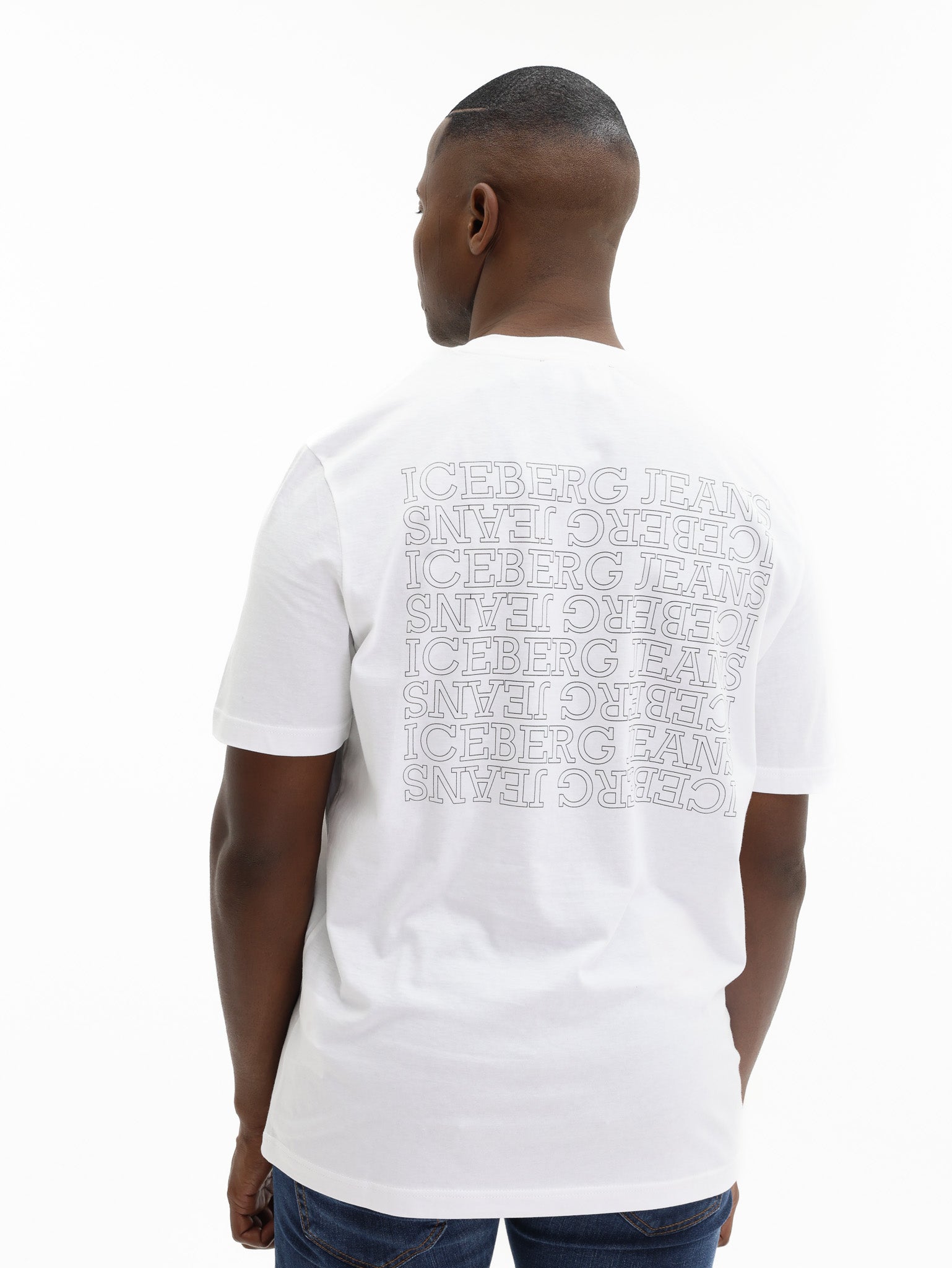 Iceberg T-Shirt Back Aop Iceberg Logo White