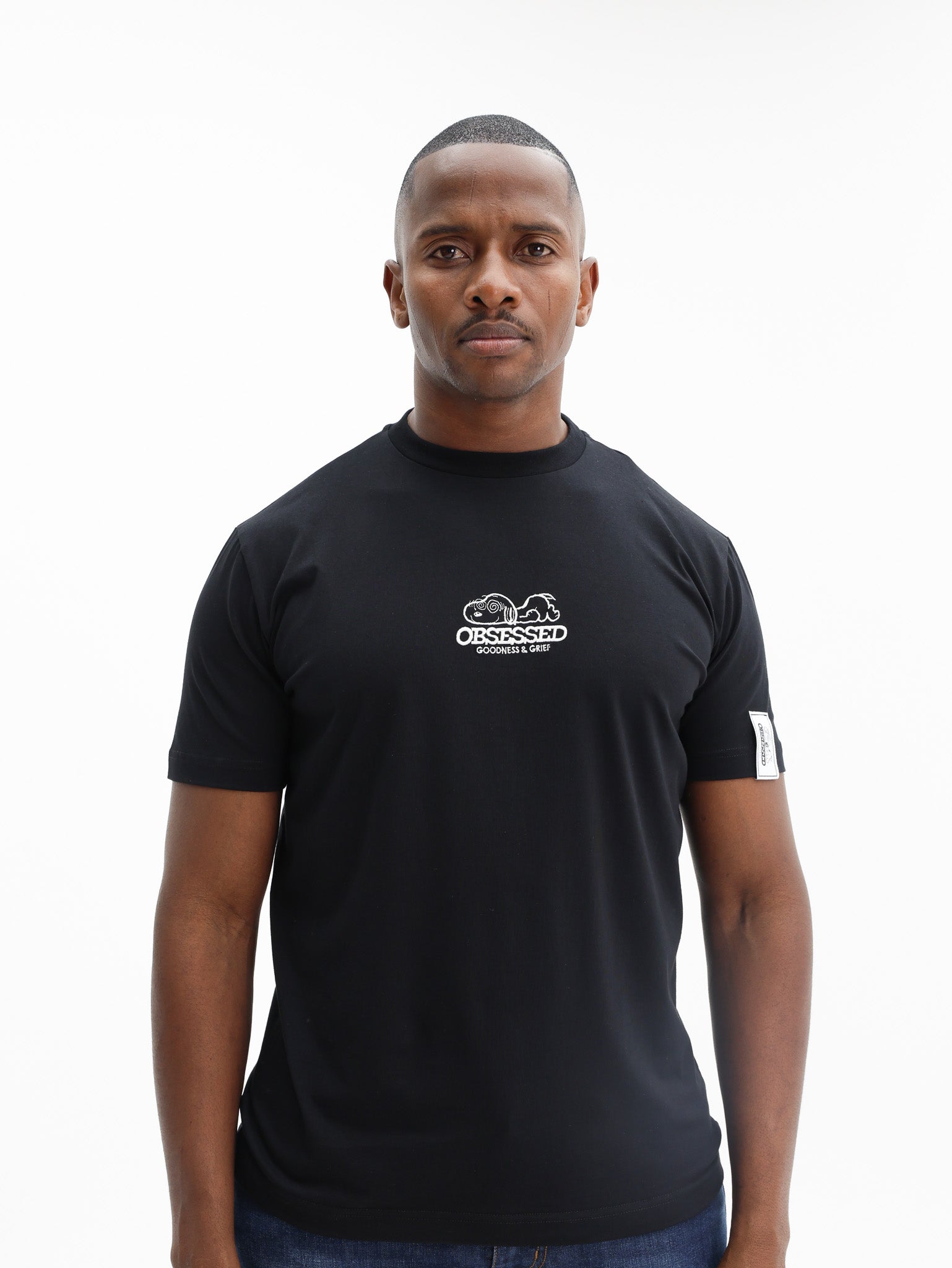 Iceberg T-Shirt Peanuts Patch Embro Logo Black