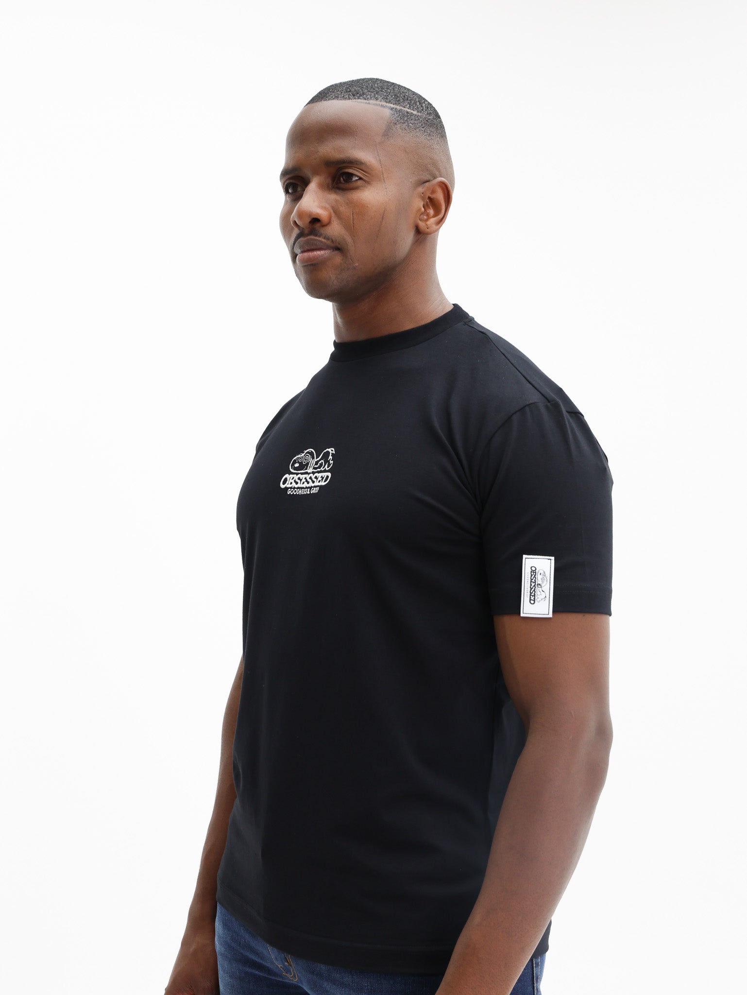 Iceberg T-Shirt Peanuts Patch Embro Logo Black