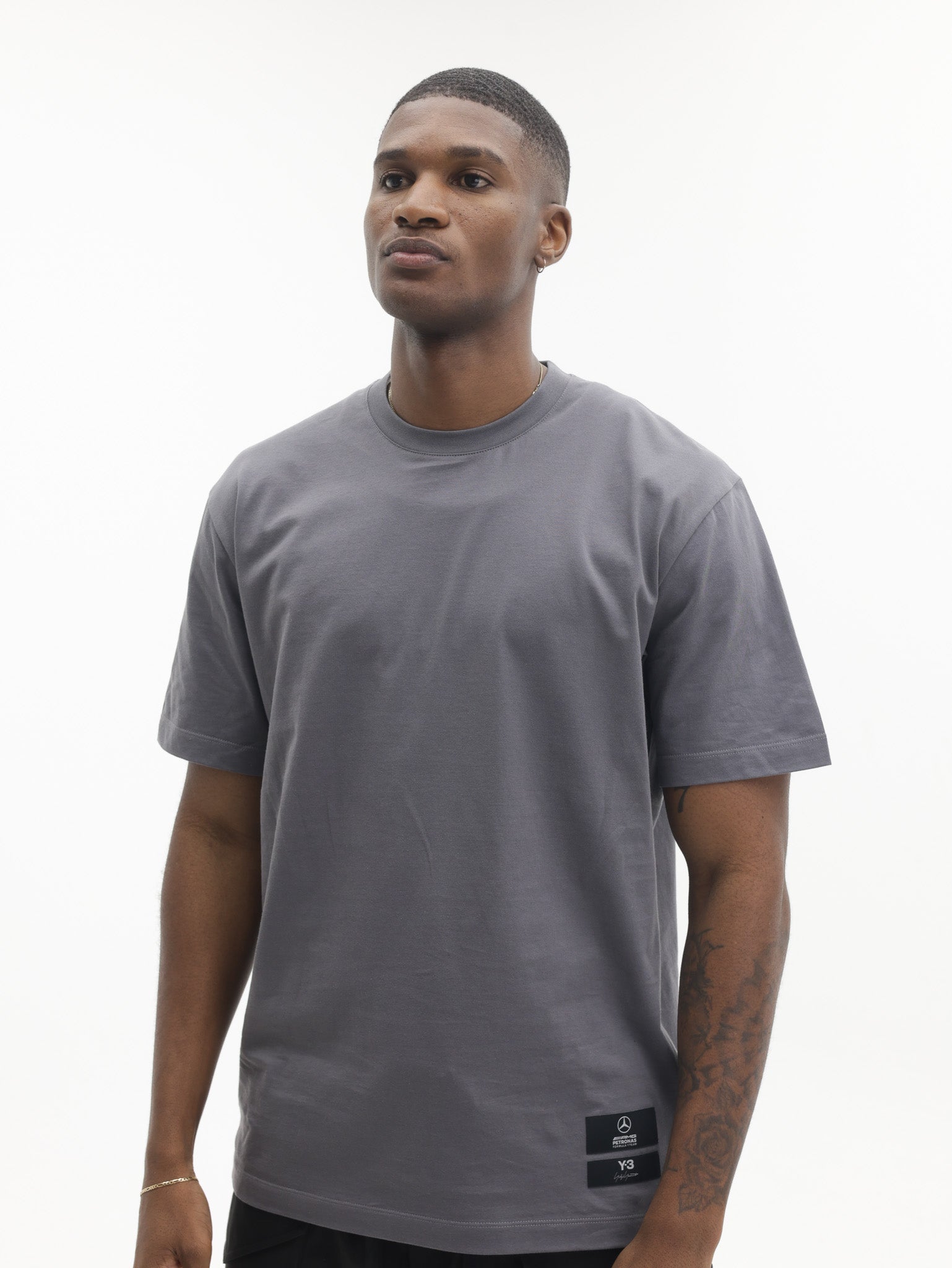 Y-3 T-Shirt Ss F1 Logo Grani Grey