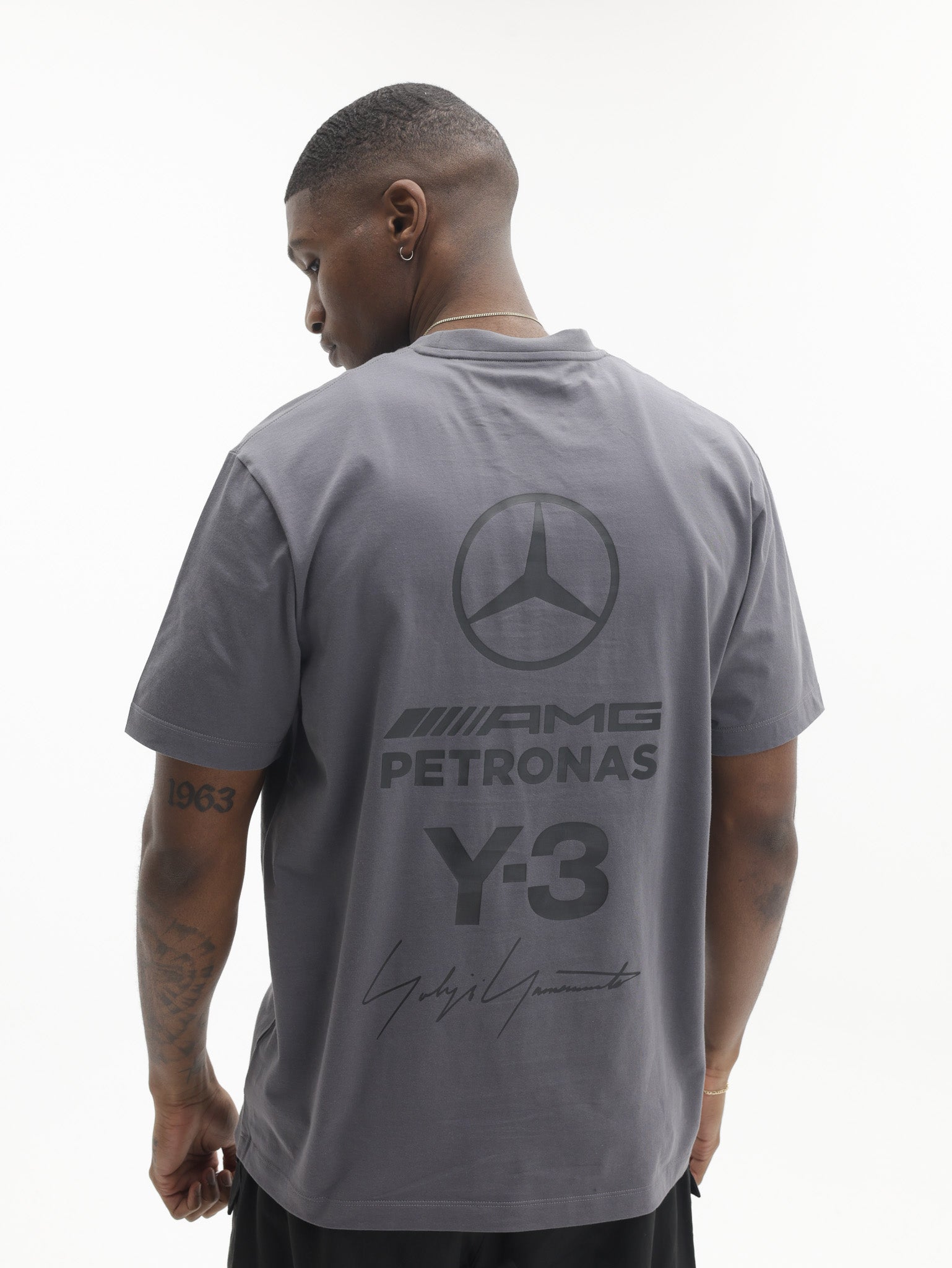 Y-3 T-Shirt Ss F1 Logo Grani Grey