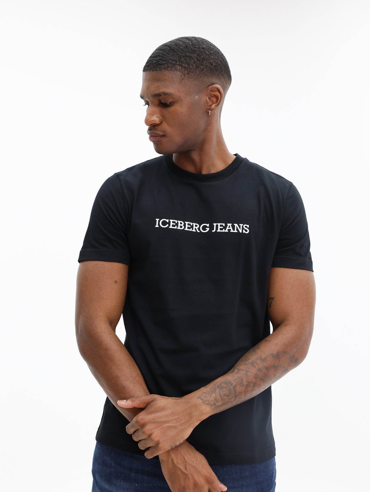 Iceberg T-Shirt Front Iceberg Logo Black