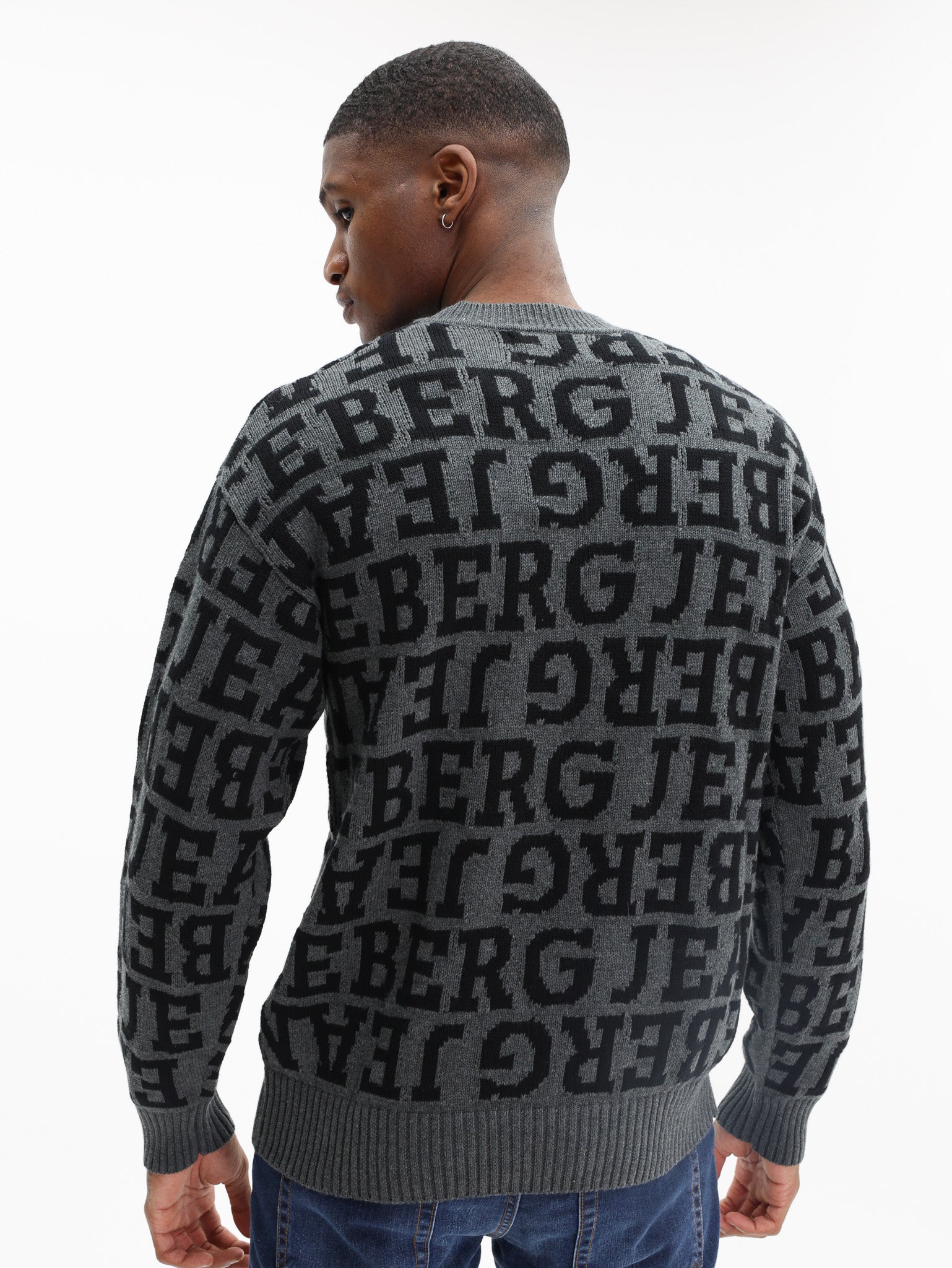 Iceberg Sweater Regular Fit Logo Inlay Grey