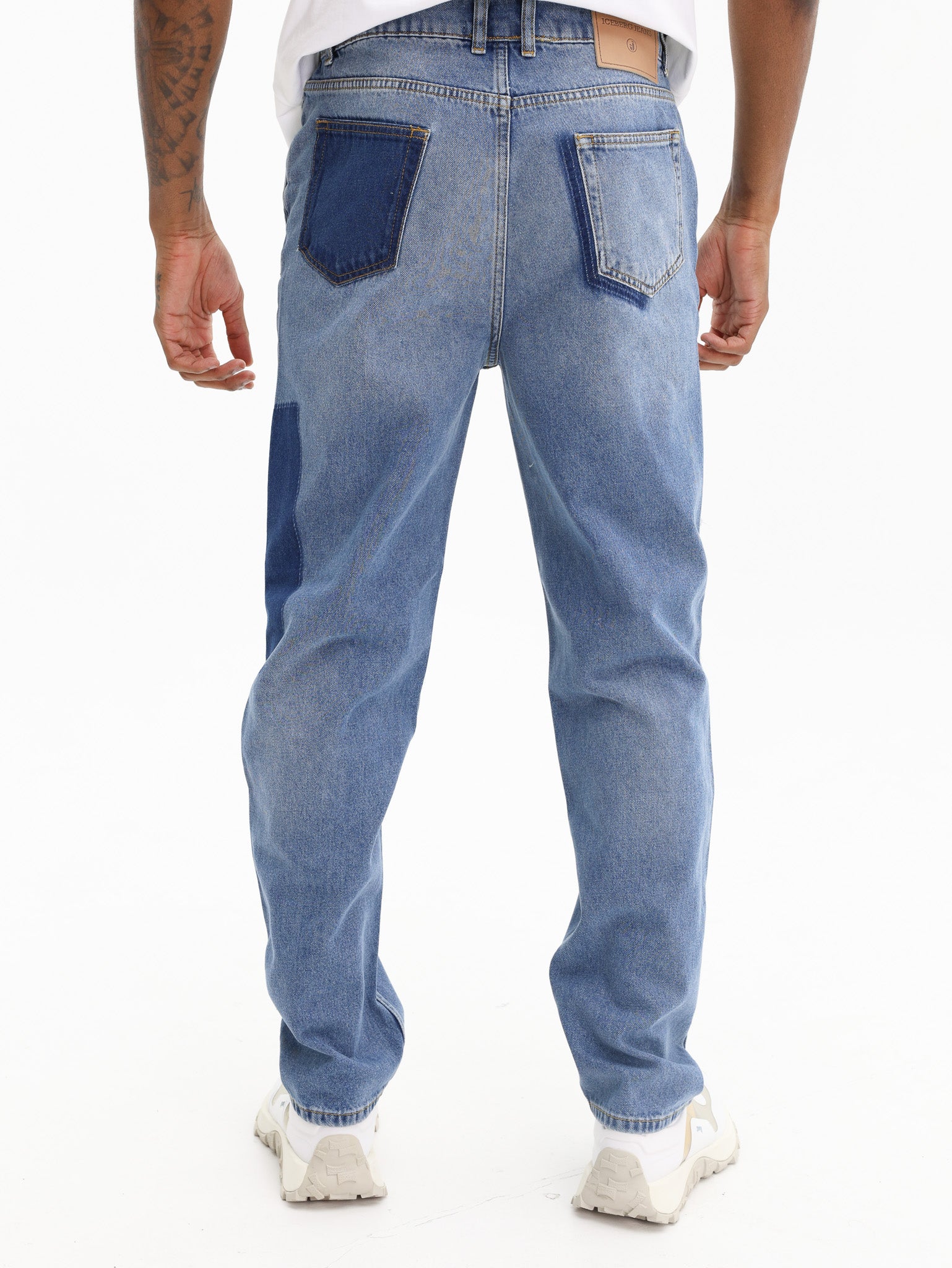 Iceberg Jeans Straight Fit Indigo Stonewash