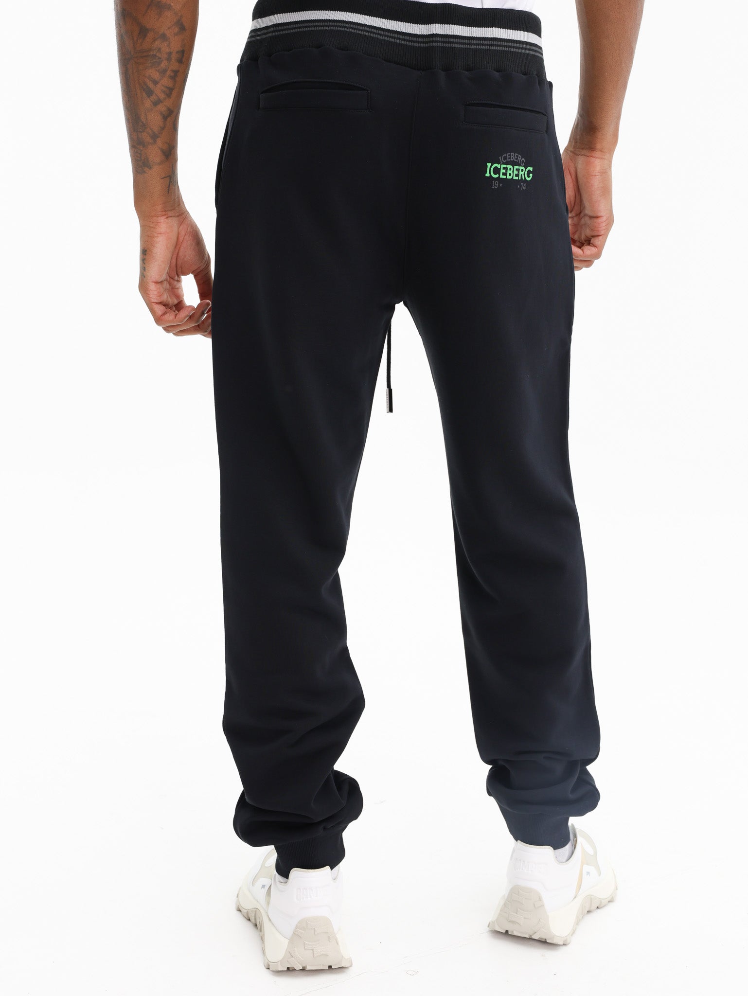 Iceberg Jogger Embossed Logo Black