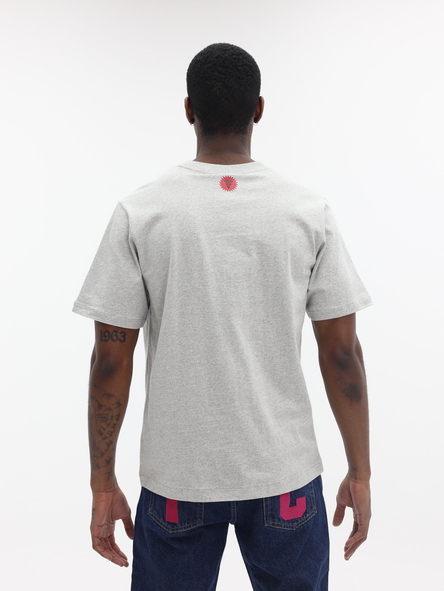 Ice Cream T-Shirt Running Dog  Heather Grey