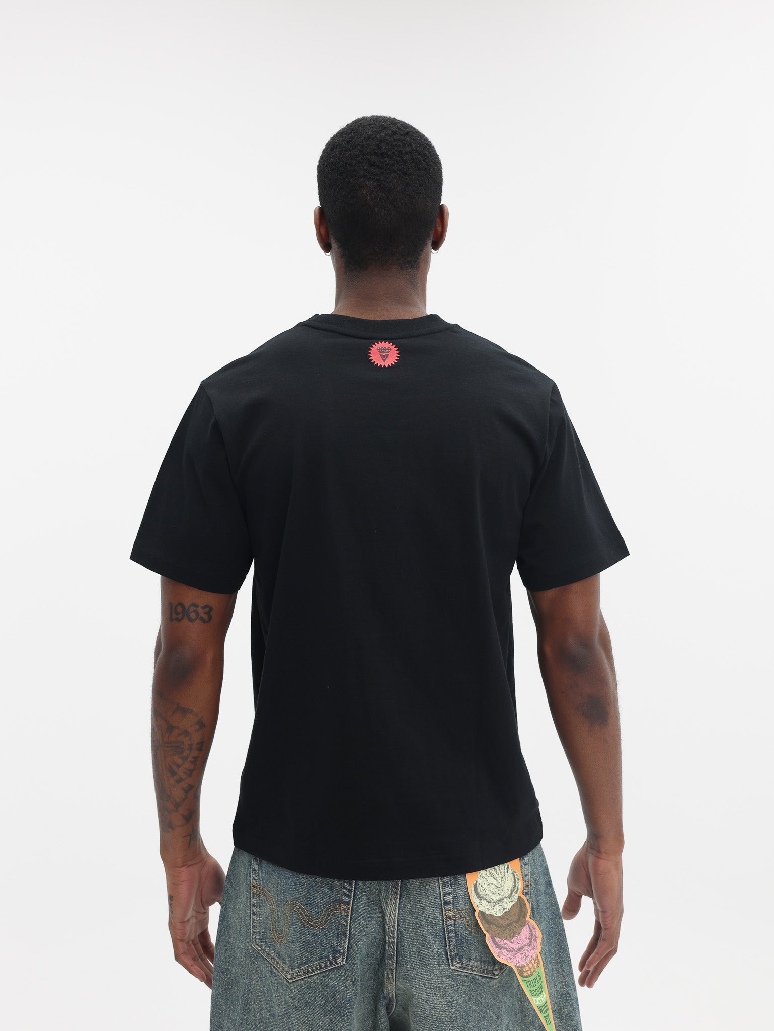 Ice Cream T-Shirt Puff Print Black