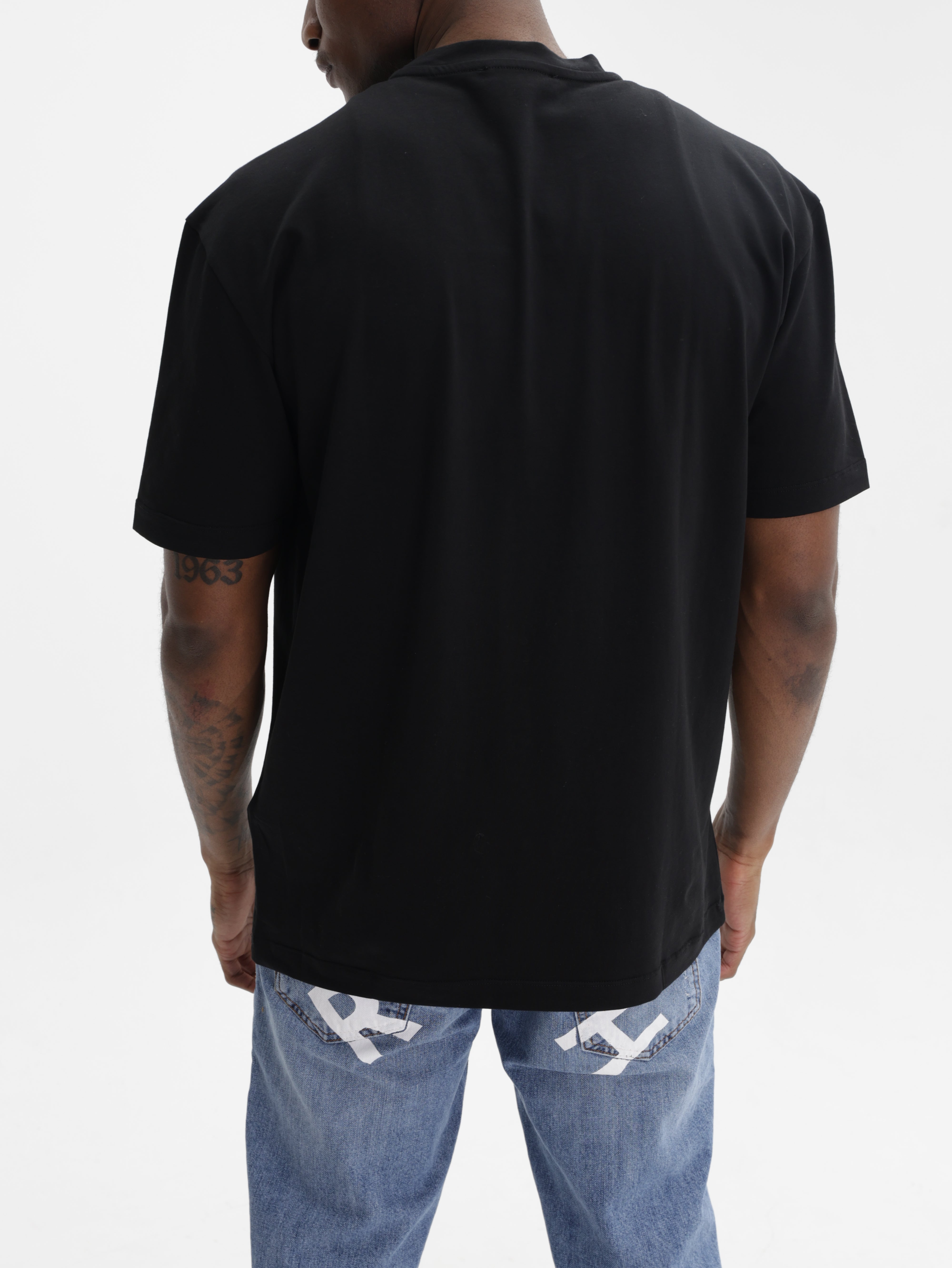 John Richmond T-Shirt Doberman Print Logo Black
