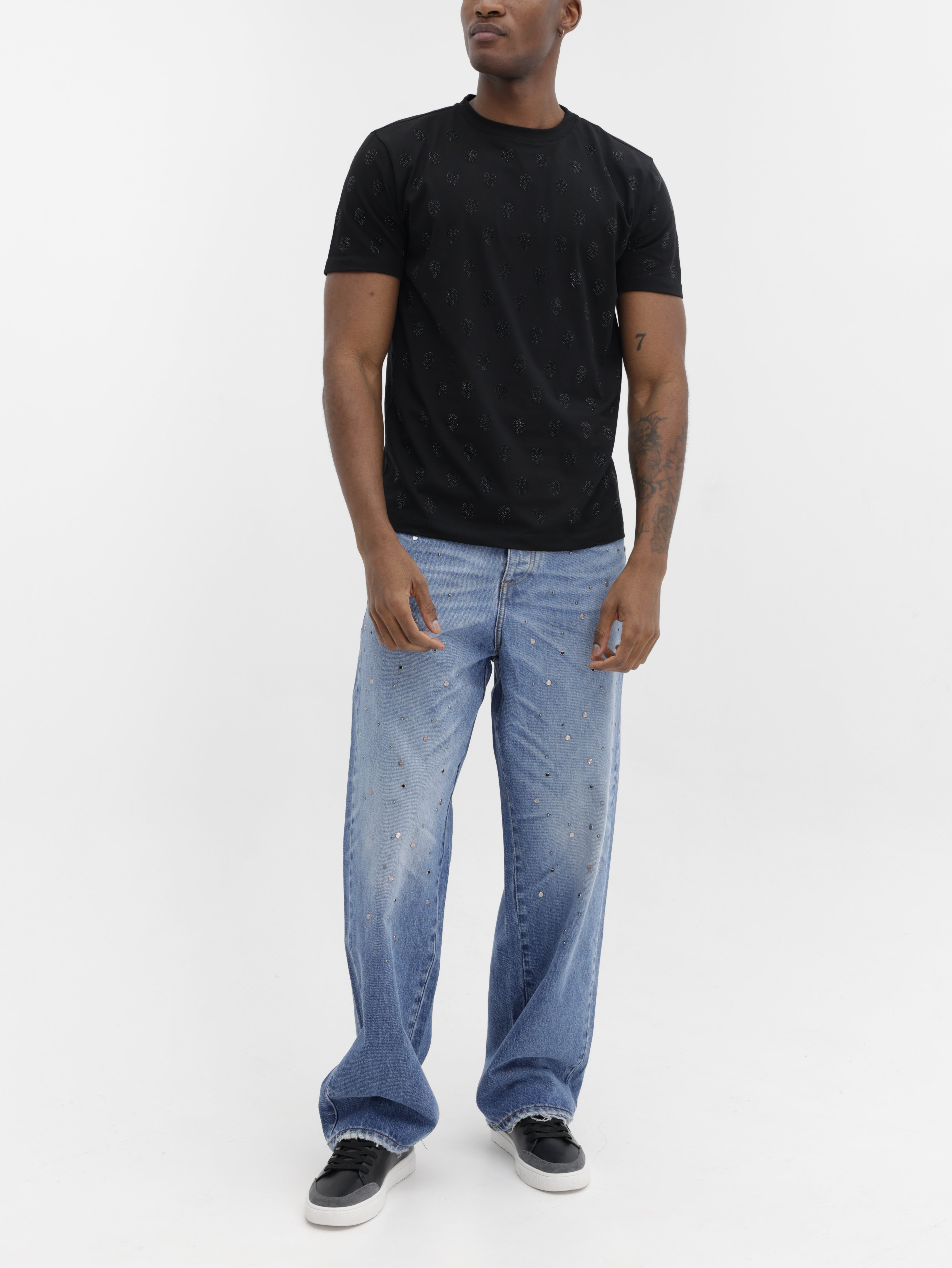 John Richmond T-Shirt Dotted Glitter Black