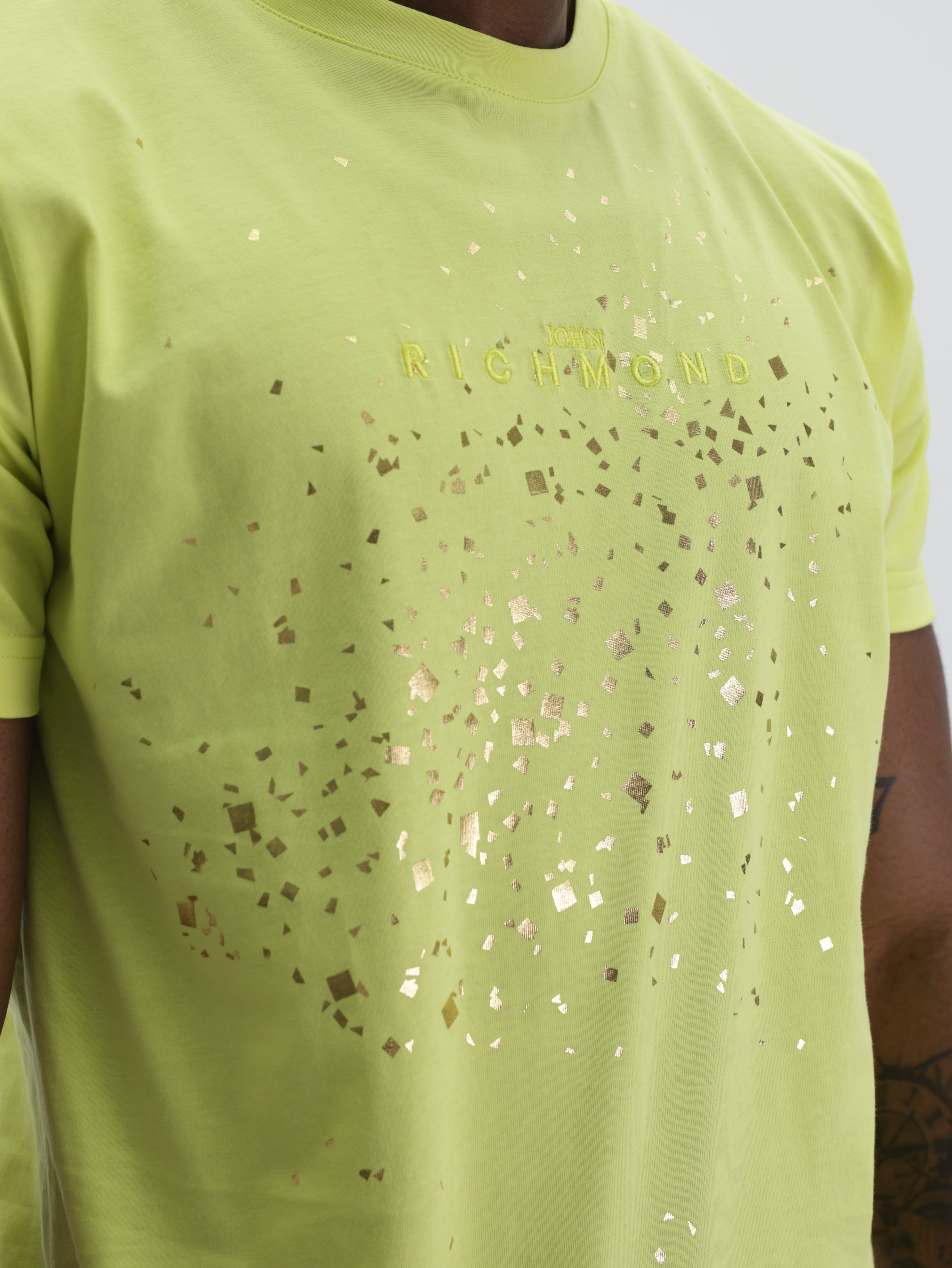 John Richmond T-Shirt Gold Burst Dust Yellow