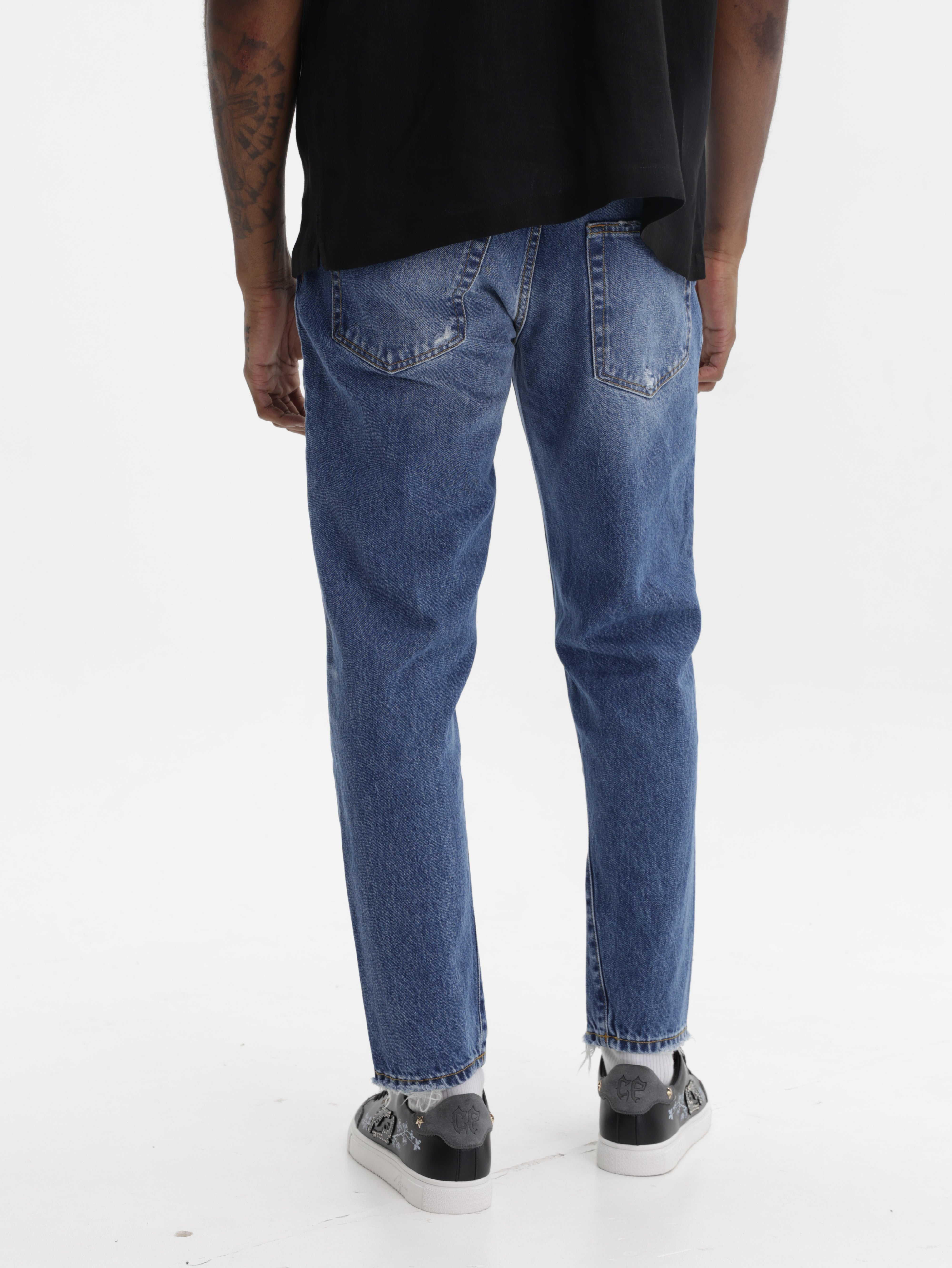 John Richmond Jeans Knee Ripped Denim