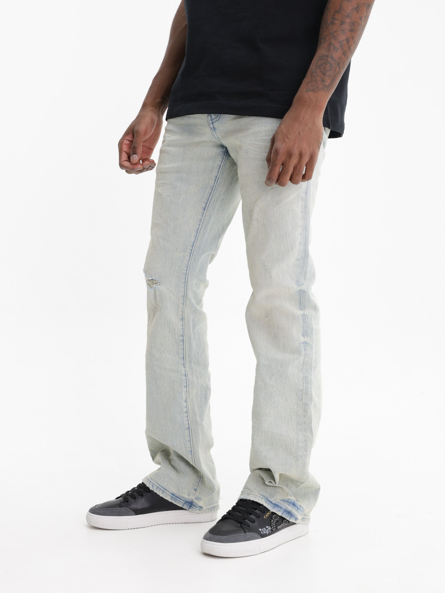 Purple Jeans Straight Baggy Lht Wa