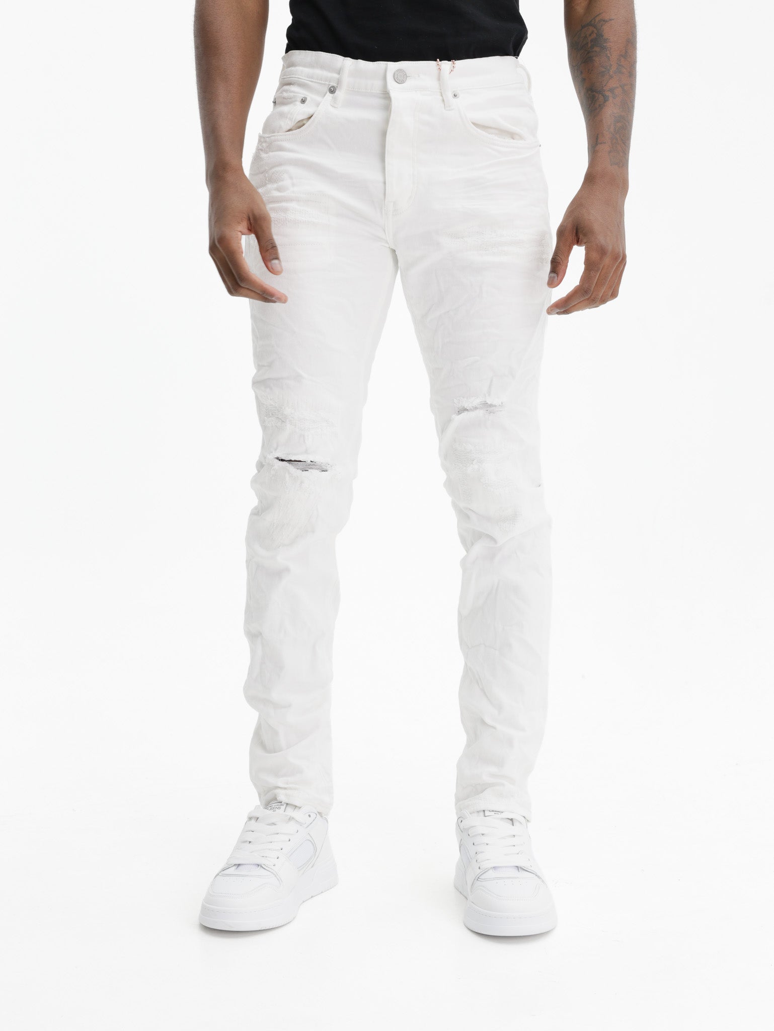 Purple Jeans Light Destroy White