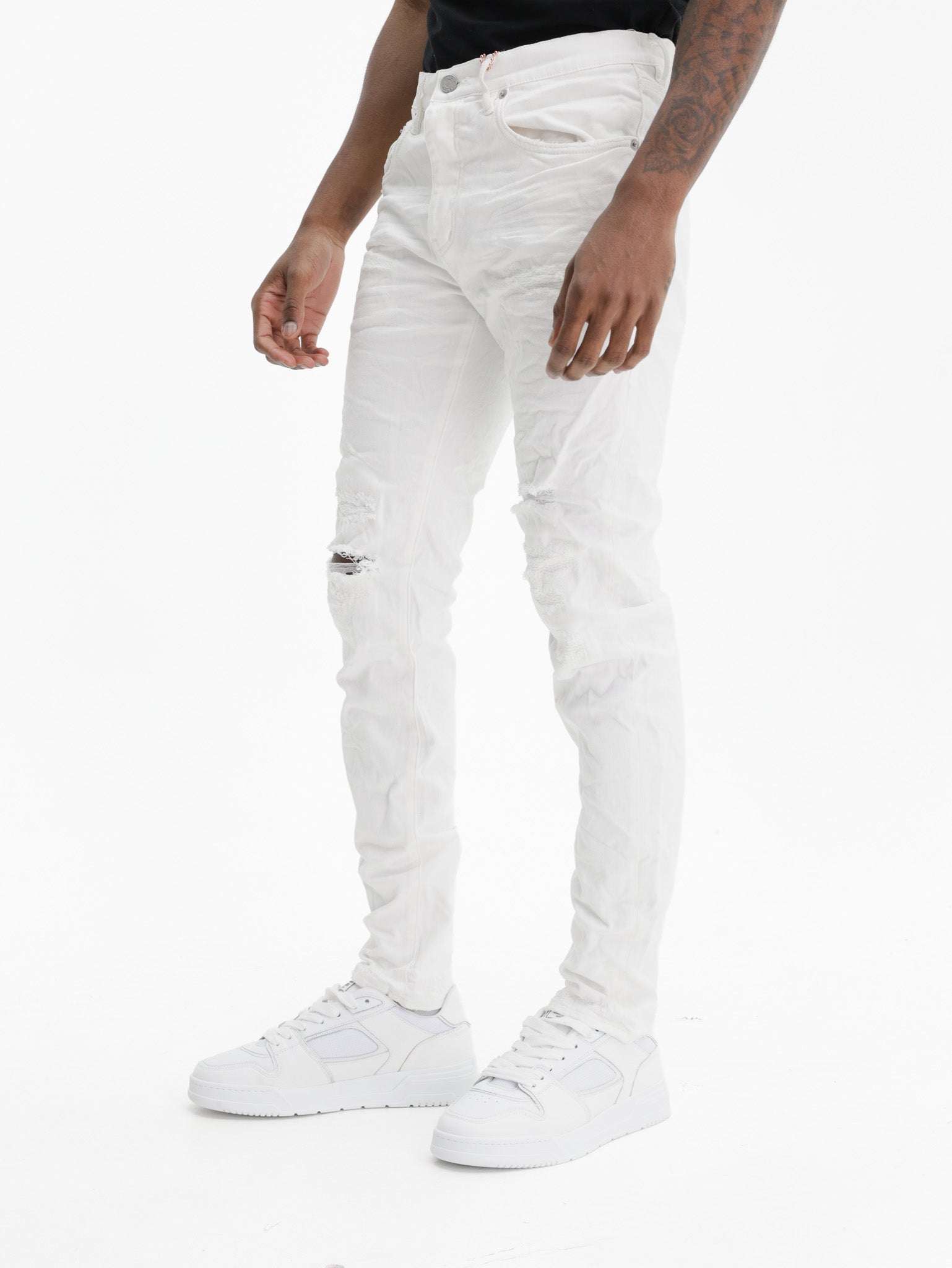 Purple Jeans Light Destroy White