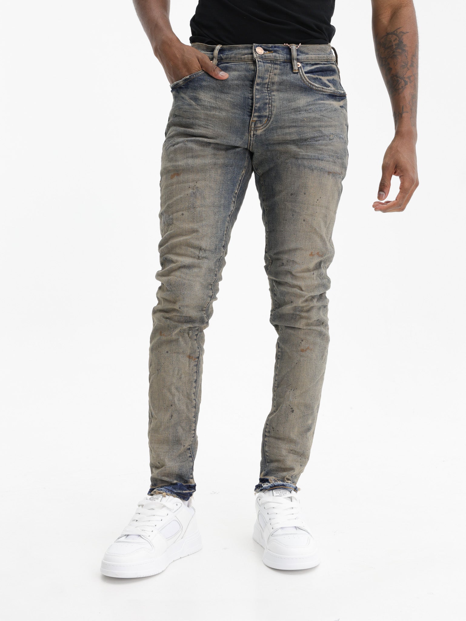 Purple Jeans Oil Repair Indigo