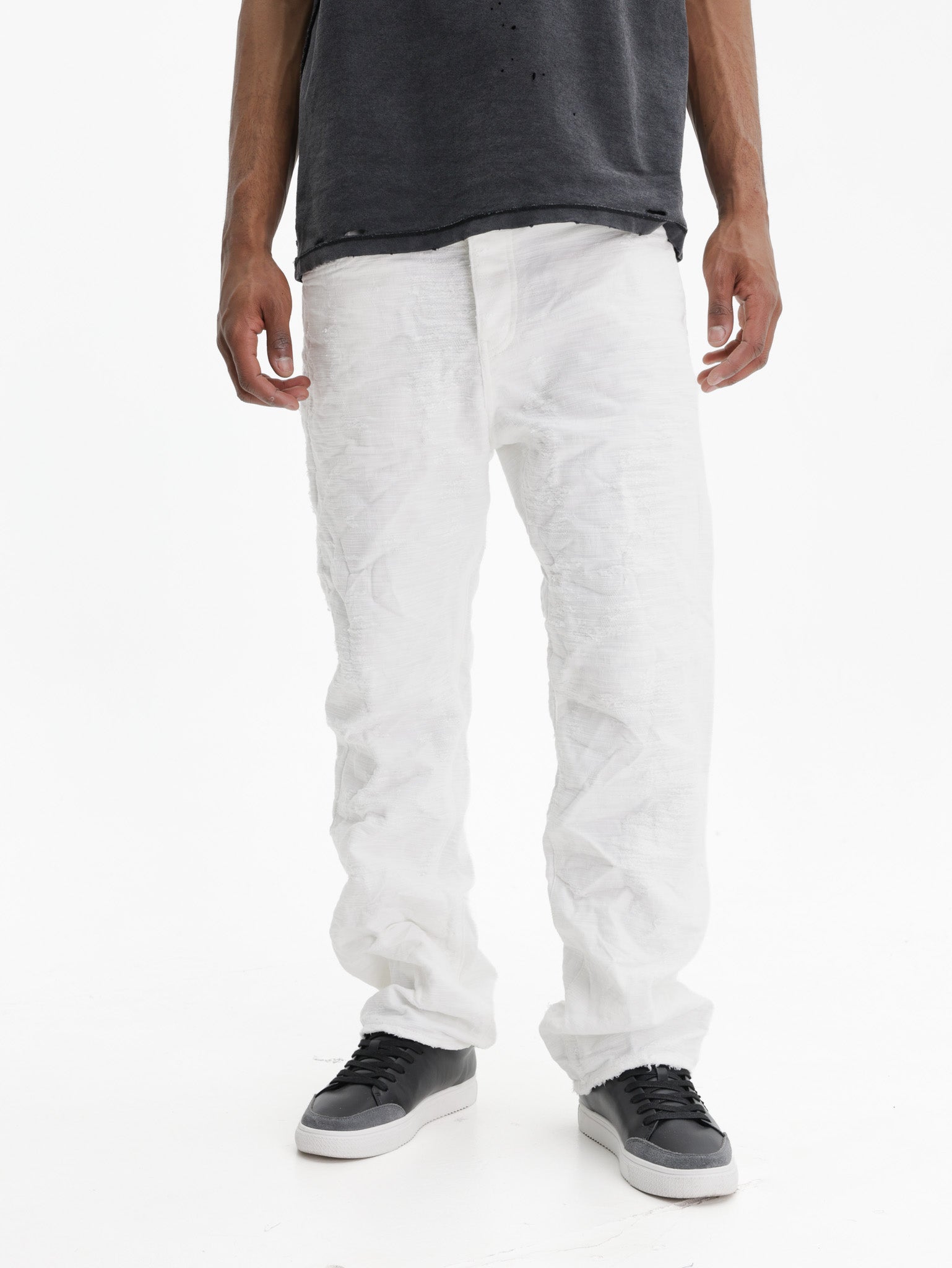 Purple Jeans Jacquard Straight Off White
