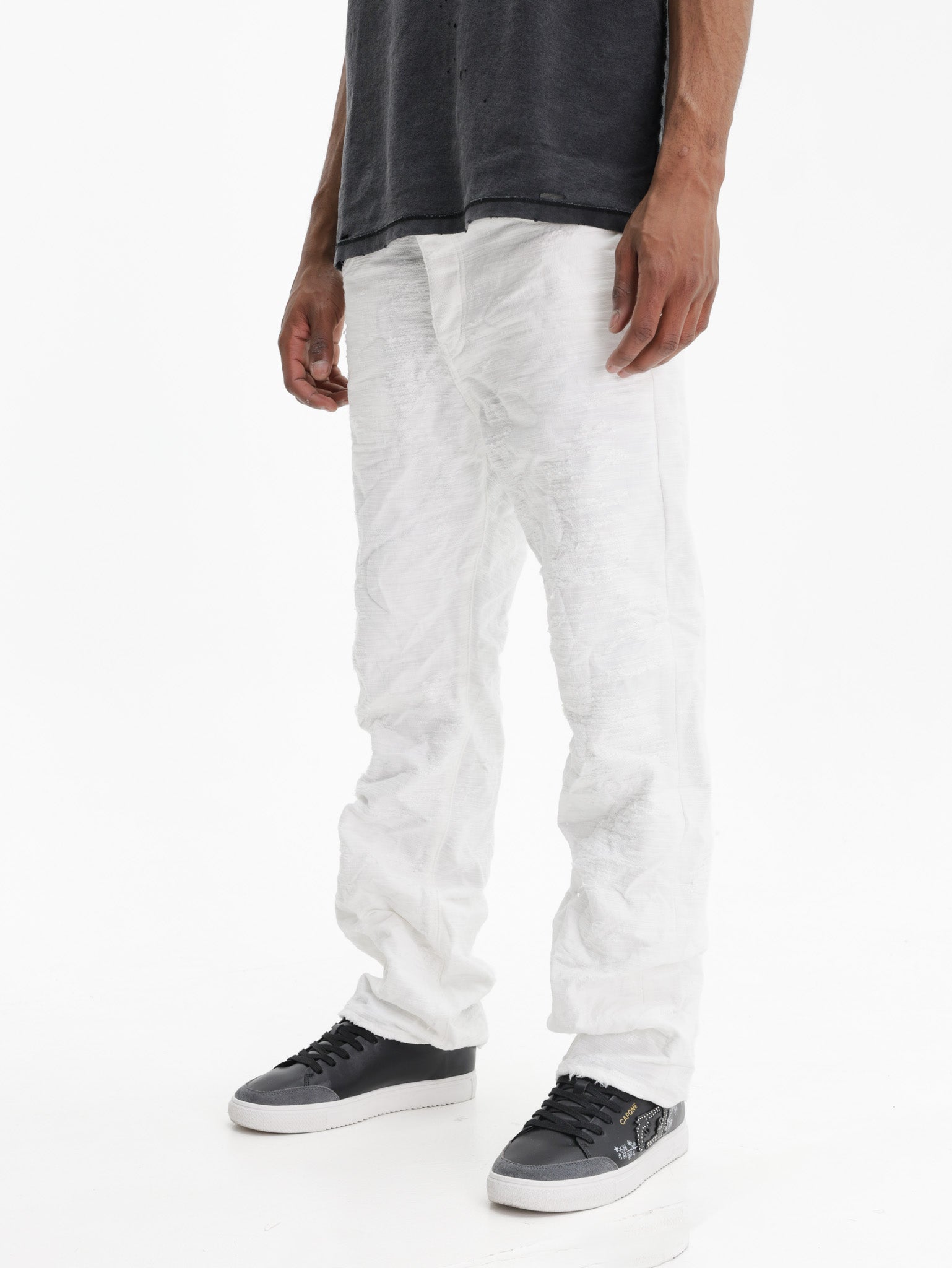 Purple Jeans Jacquard Straight Off White
