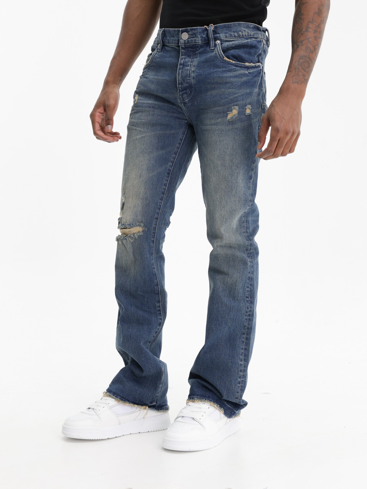 Purple Jeans Alloy Distreed Flare Indigo
