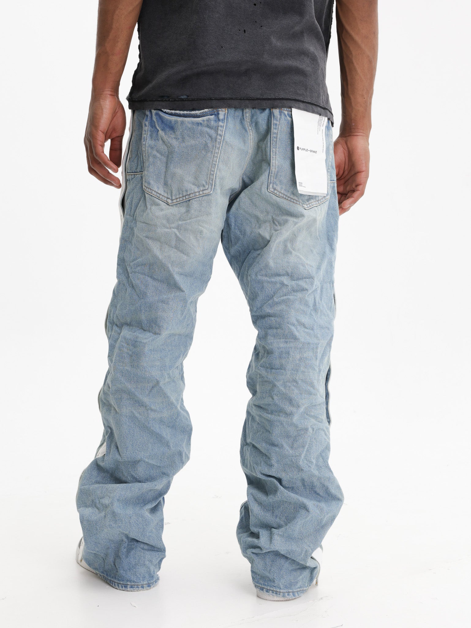 Purple Jeans Tearaway Side Snaps Indigo