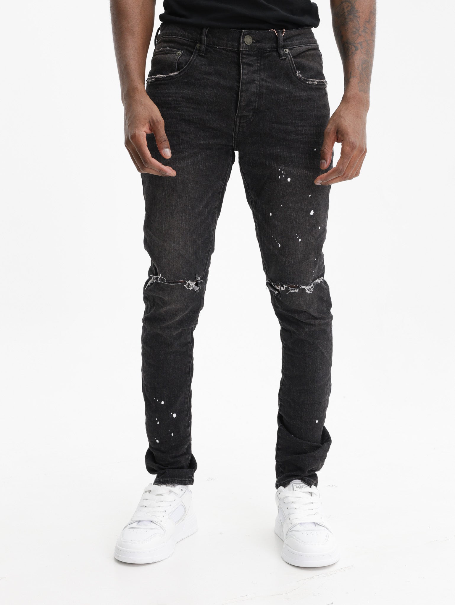 Purple Jeans Over Spray Black