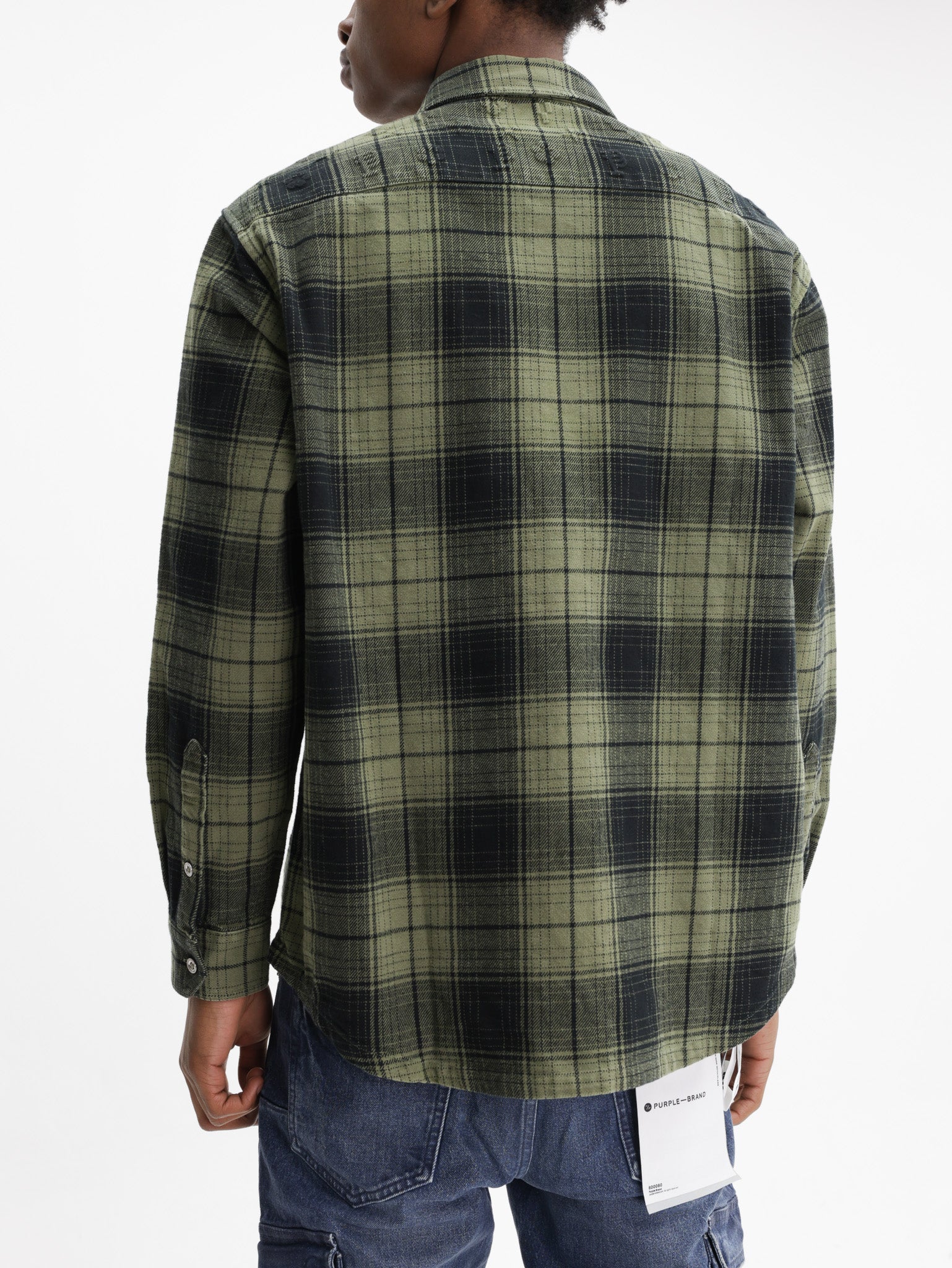 Purple Shirt Plaid Flannel Green