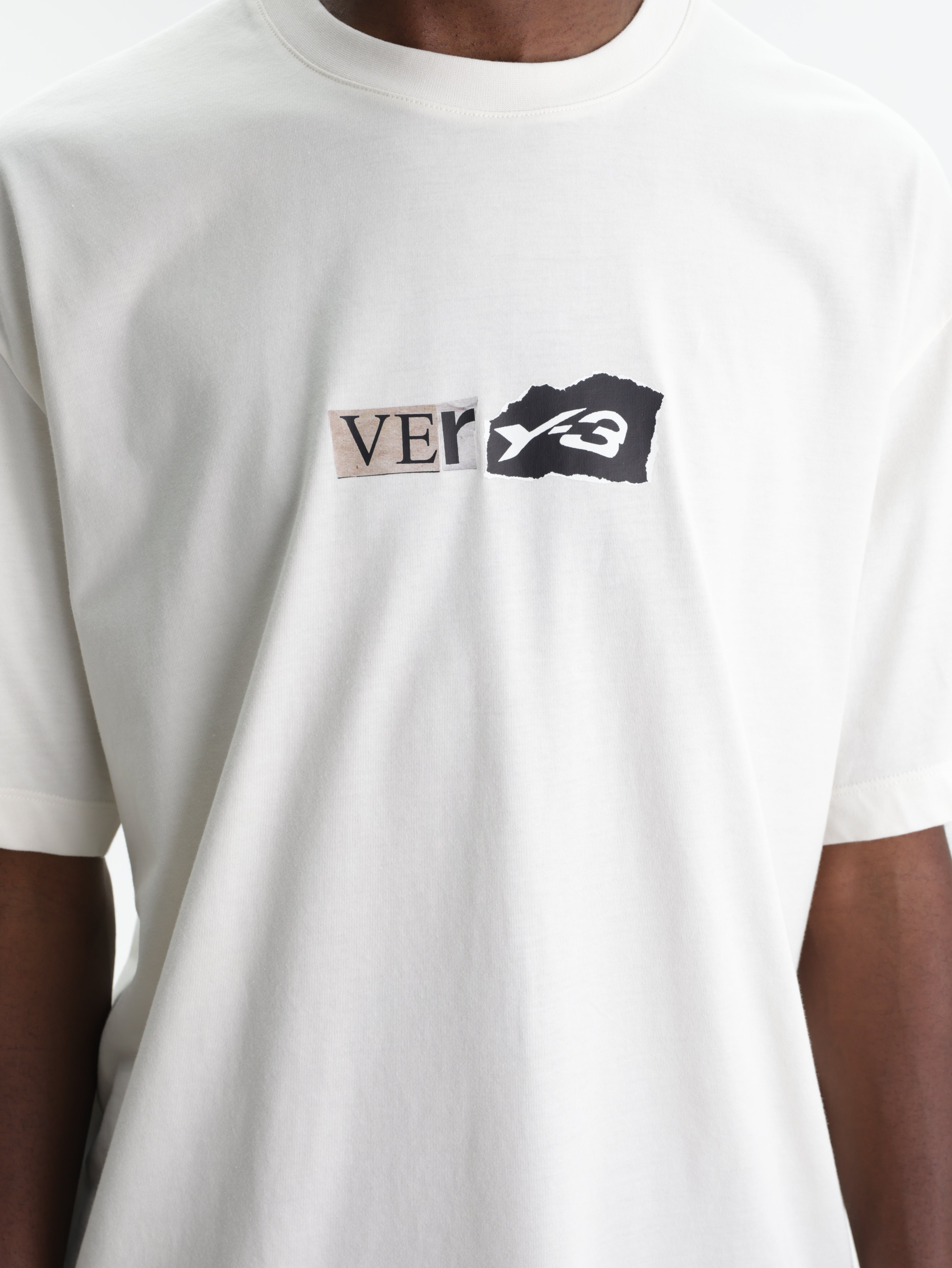 Y-3 T-Shirt Very-3 Ss Cream White