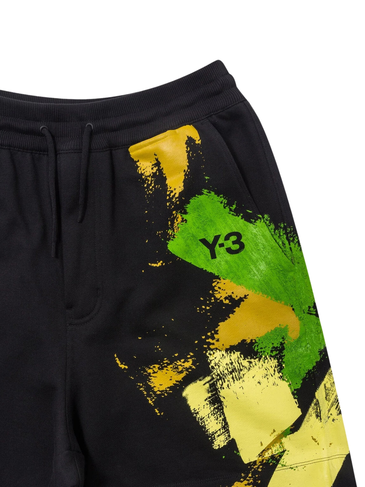 Y-3 Shorts Side Brush Strokes Black