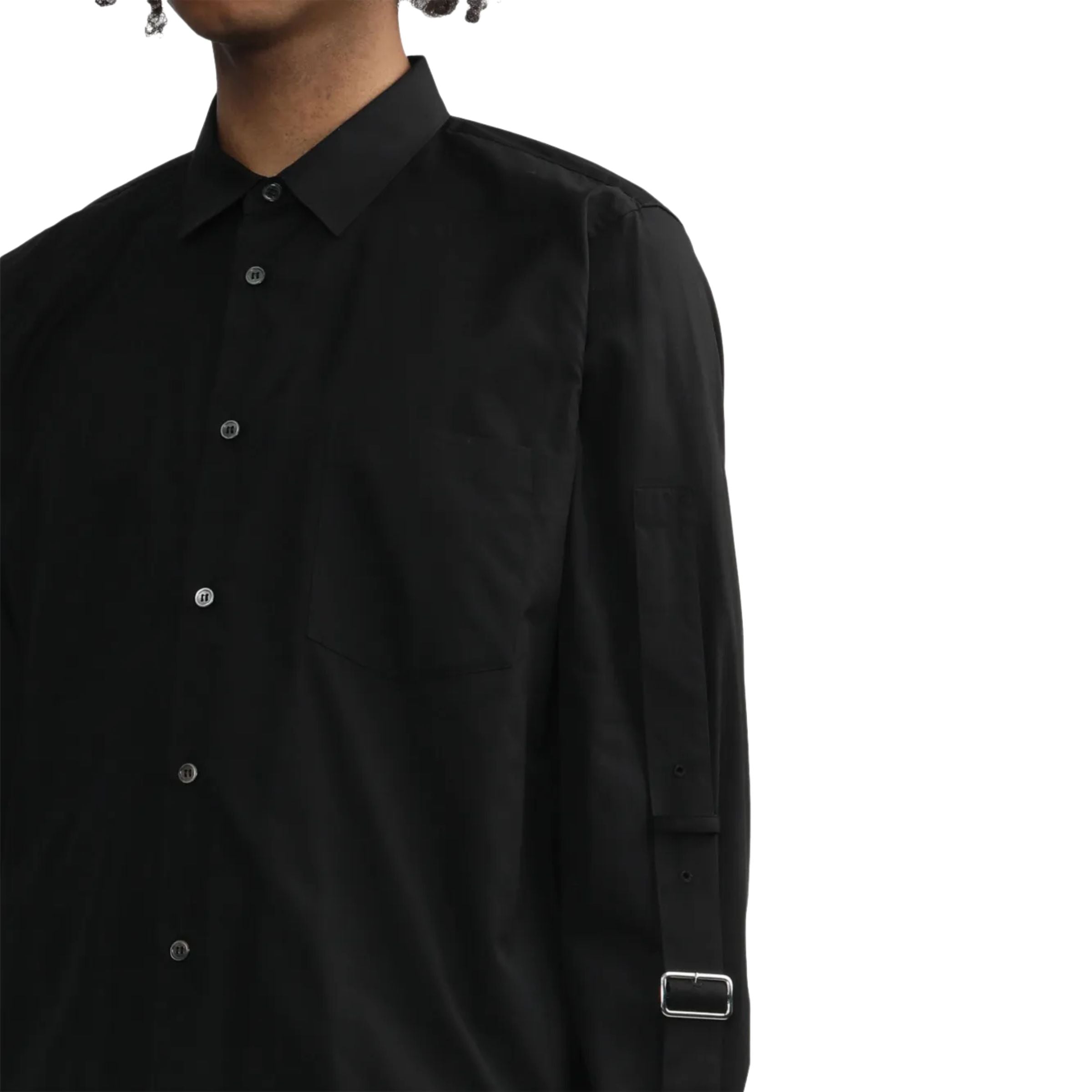 Comme Des Garcons Shirt Buckled Sleeve Black