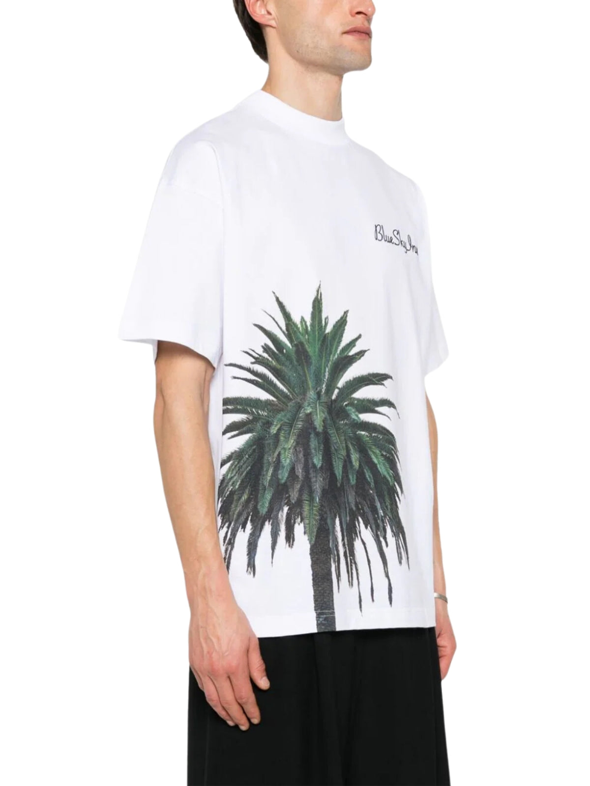 Blue Sky Inn T-Shirt Royal Palm Tree White