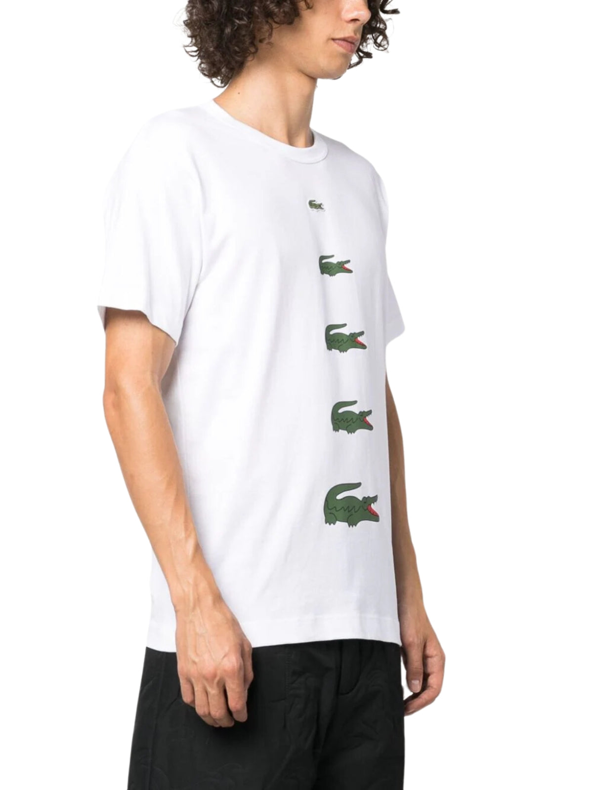 Comme Des Garcons T-Shirt Ascending Crocs White-Green