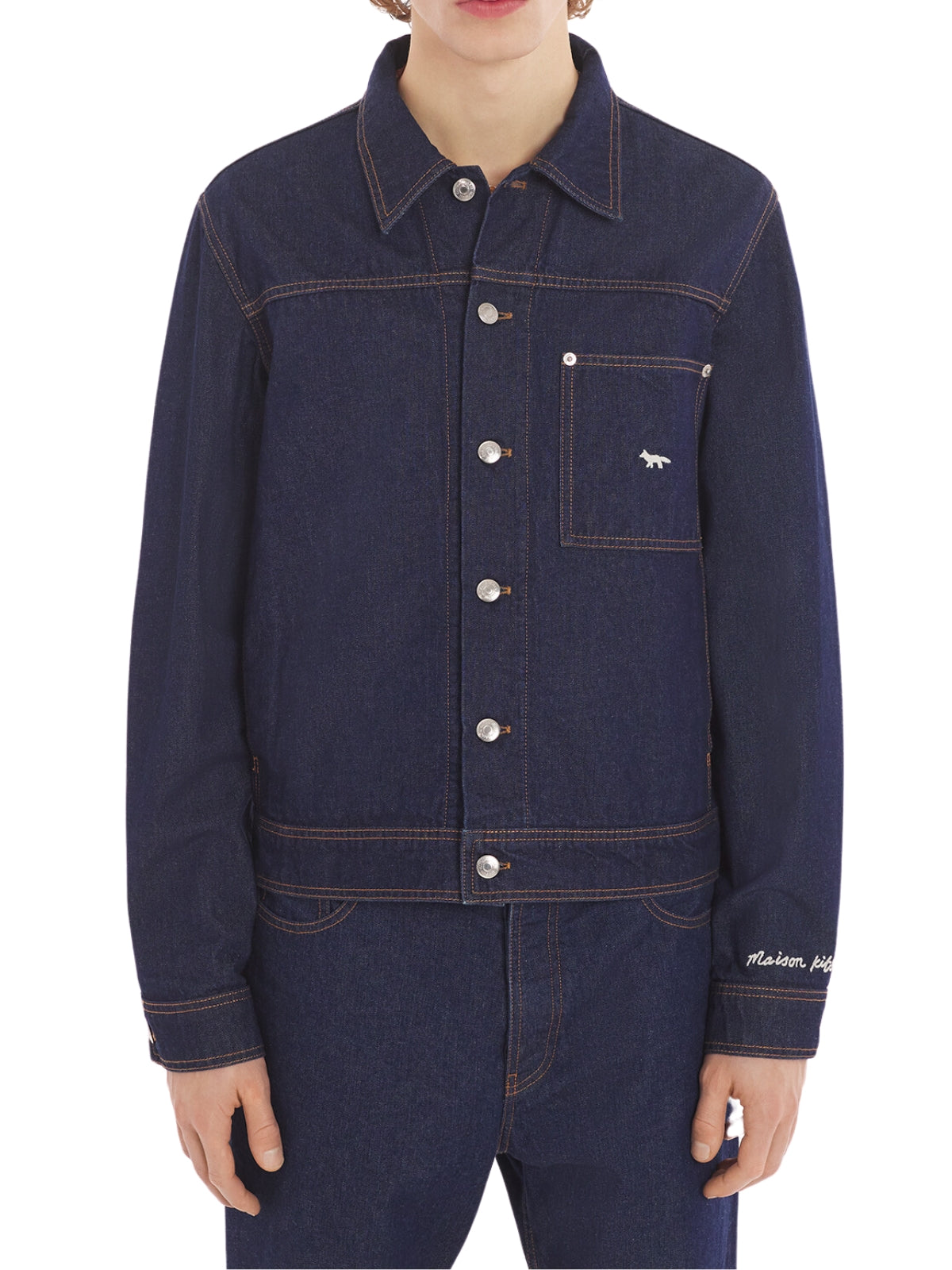 Maison Kitsune Jacket Straight Denim Indigo