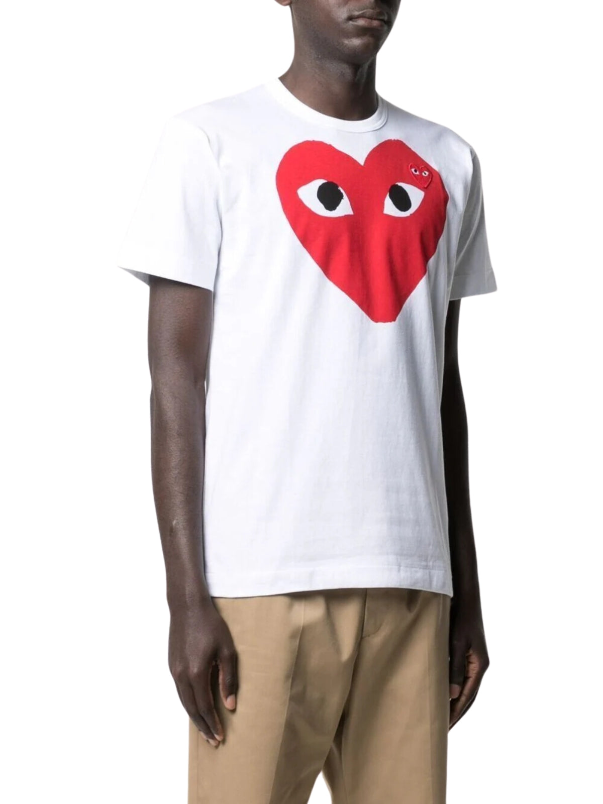 Comme Des Garcons T-Shirt Big Heart Red-White