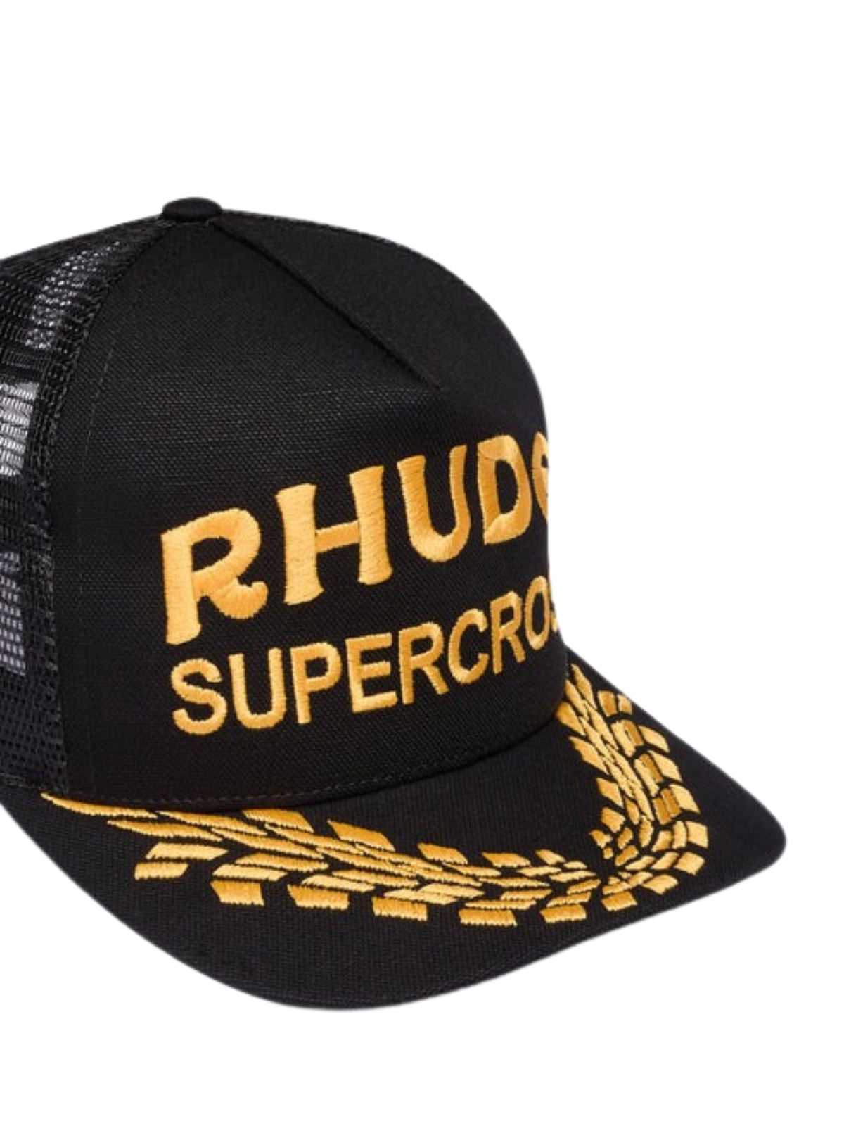 Rhude Cap Supercross Logo Black-Gold