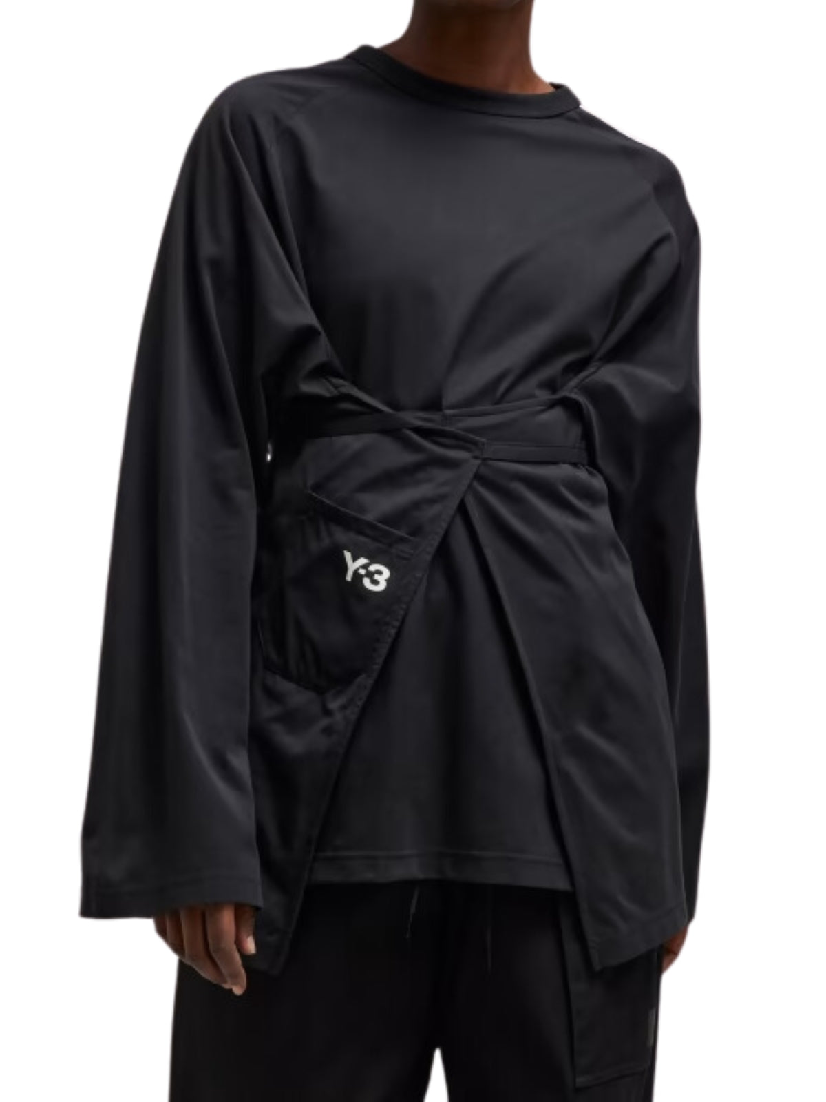 Y-3 T-Shirt Ladies L/S Closure Black