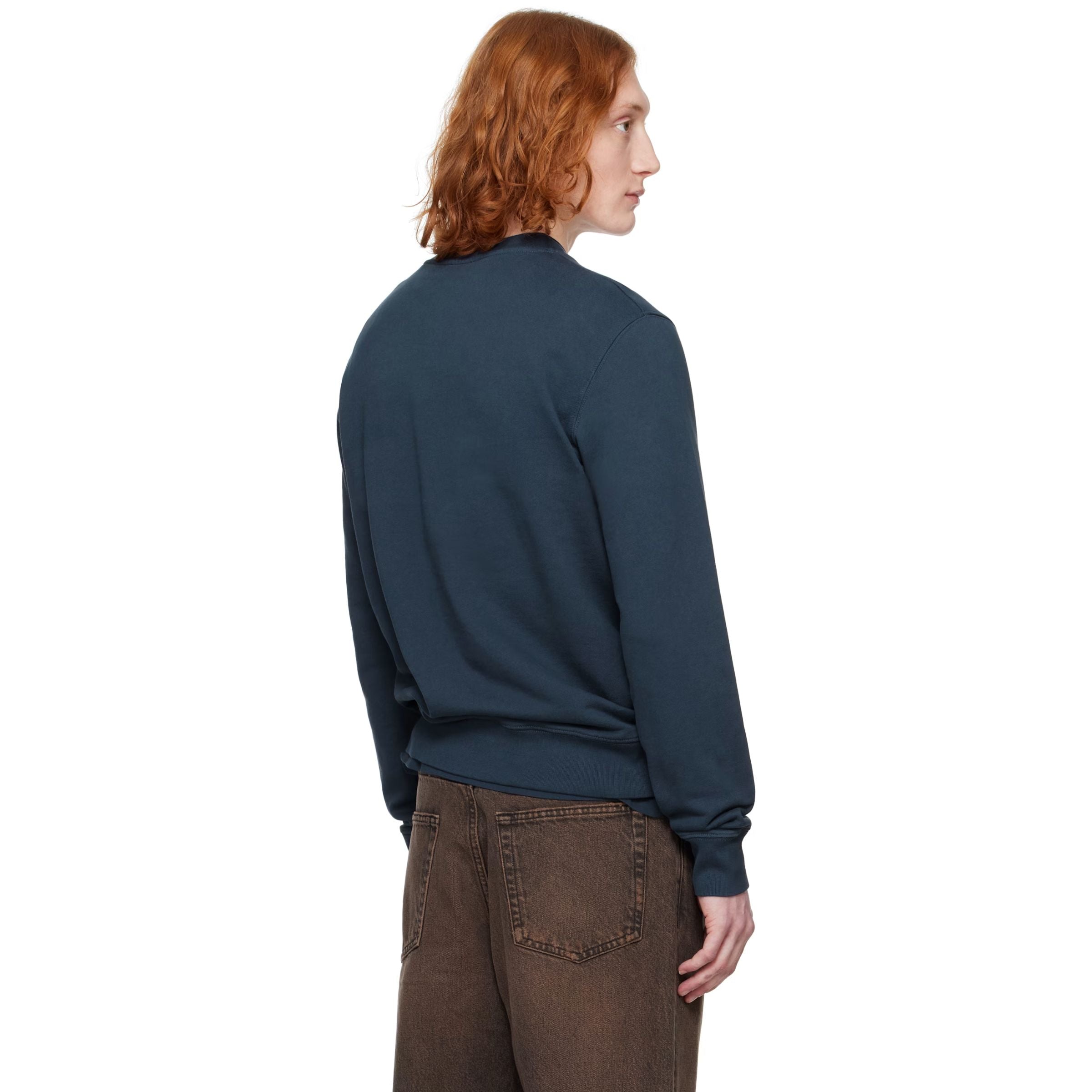 Maison Kitsune Sweater Fox Head Patch Eclipse Blue