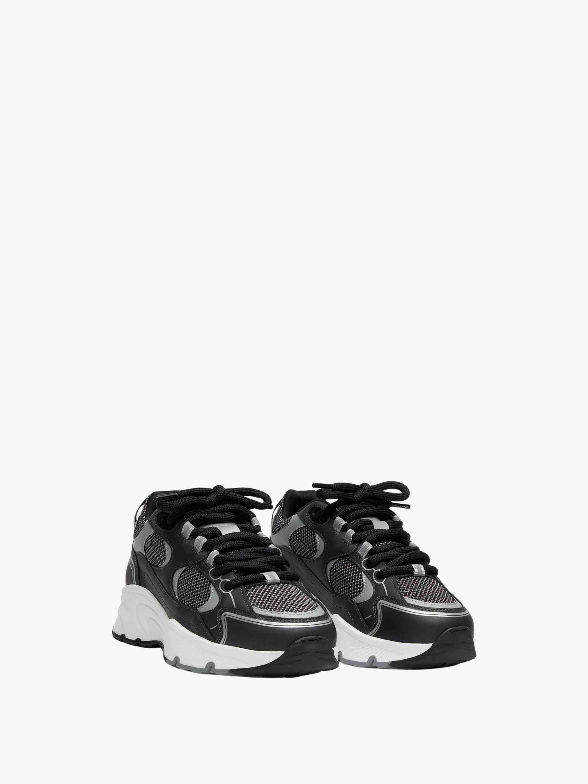 Cleens Sneakers C22 Mesh Lace Up Black