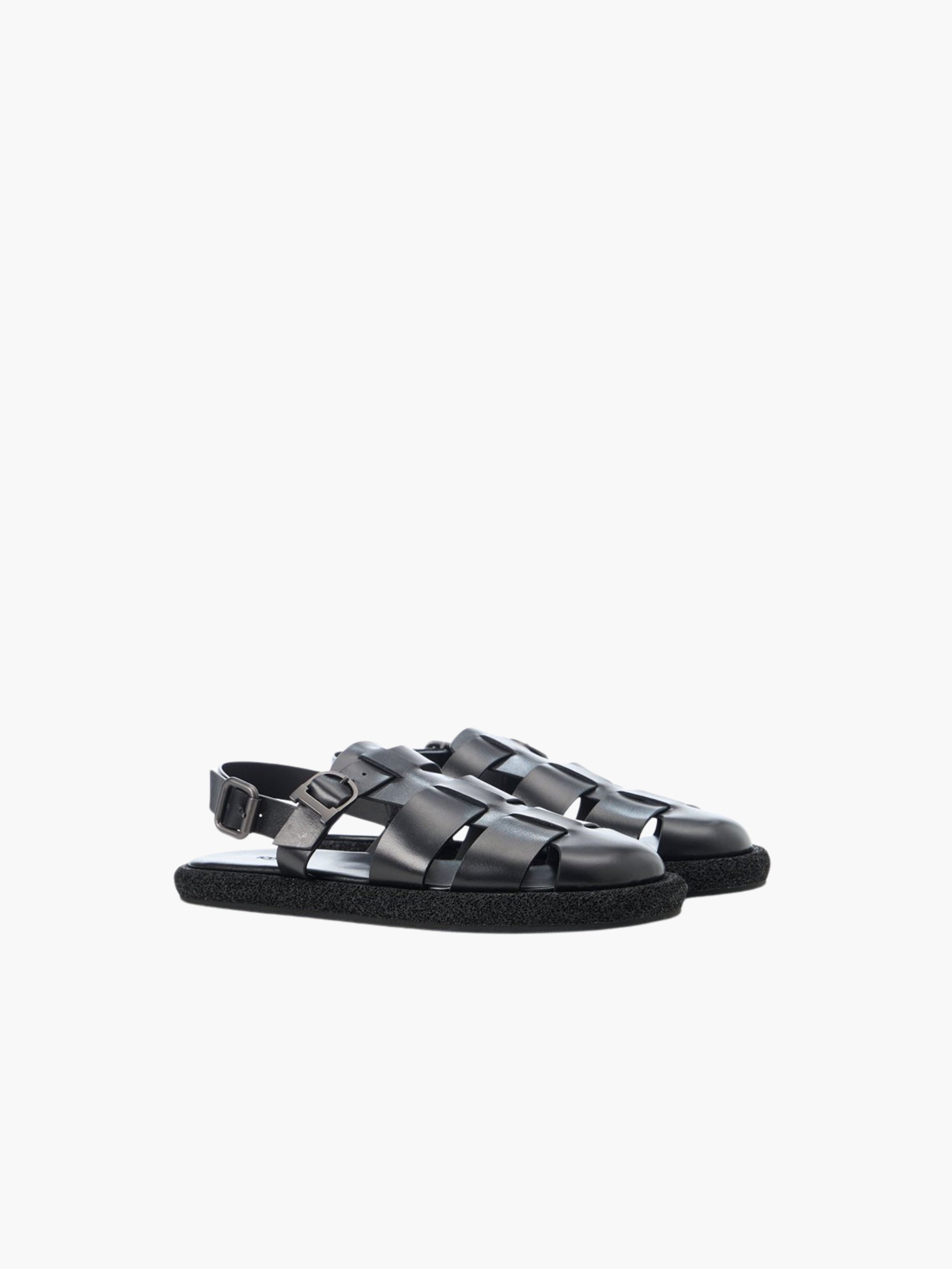 Iceburg Sandals Is18 Logo Back Strap Black
