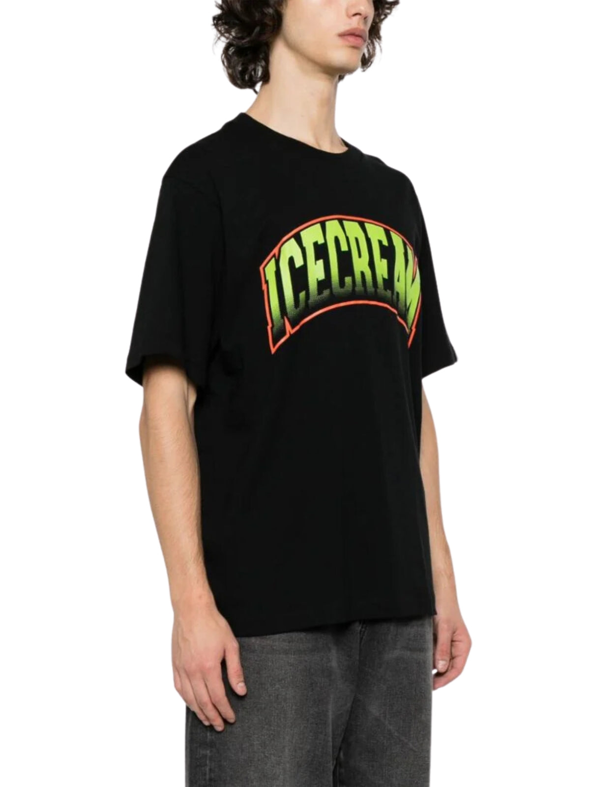 Ice-Cream T-Shirt Arched Logo Black